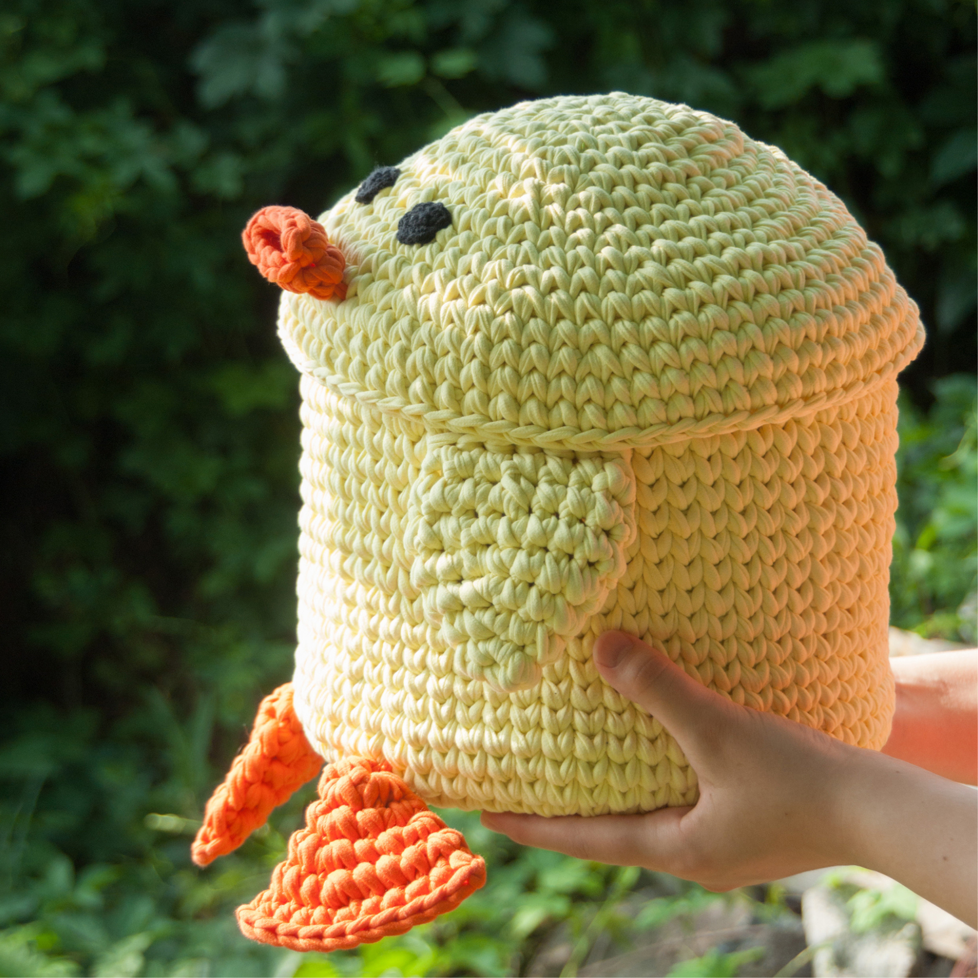DUCK BASKET Crochet Pattern (skill level beginner)