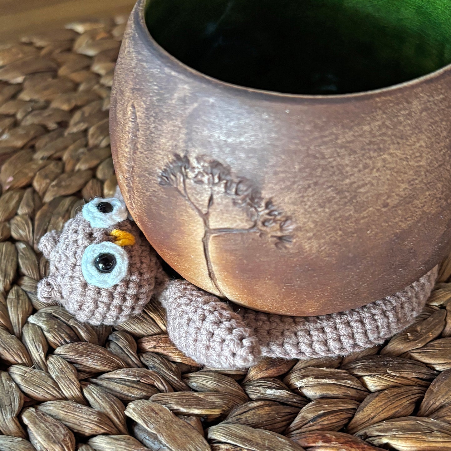 SLOTH & OWL COASTERS Crochet Pattern (skill level beginner)