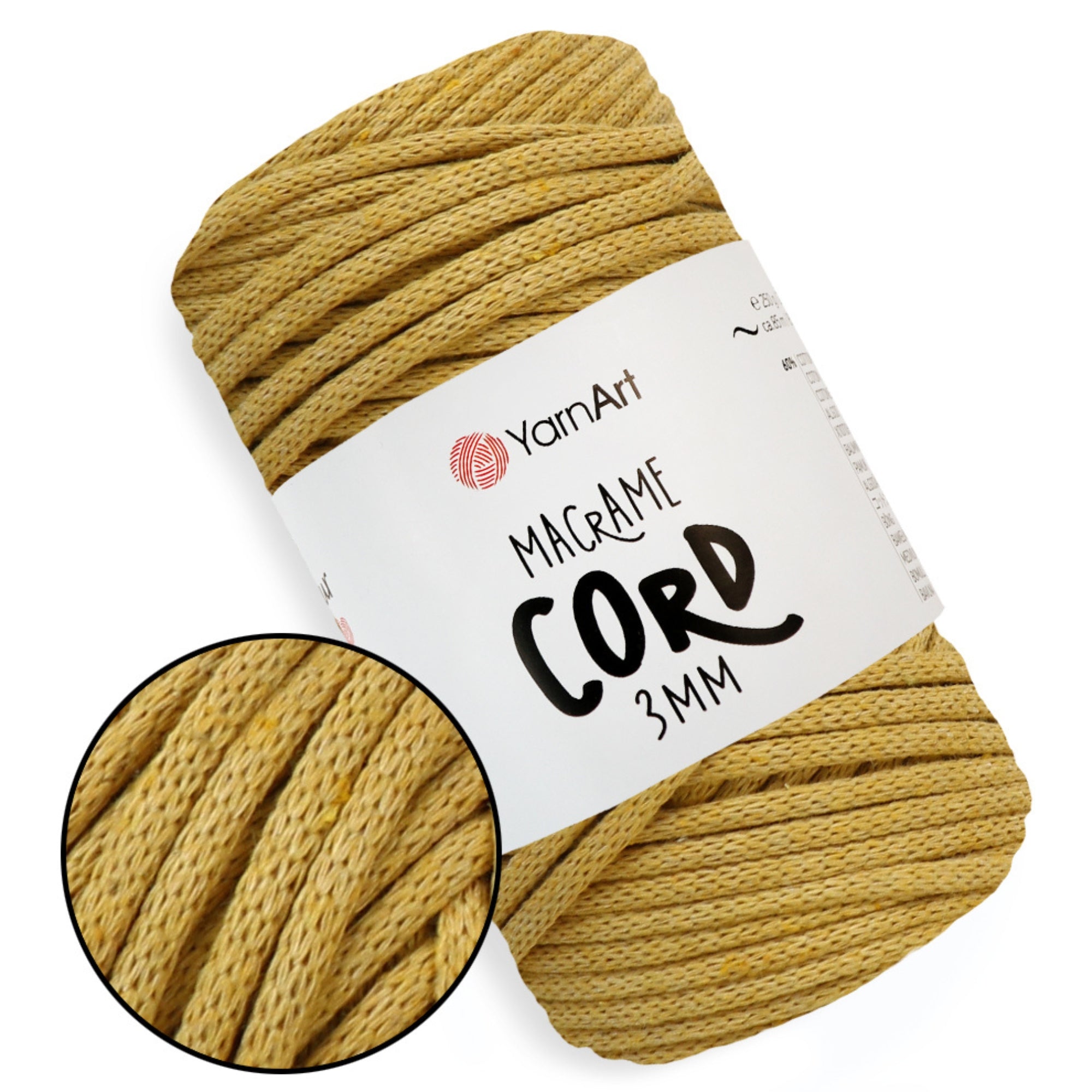 YarnArt Macrame Cord 3 mm, 22 colors, 8.8 oz / 109 yds