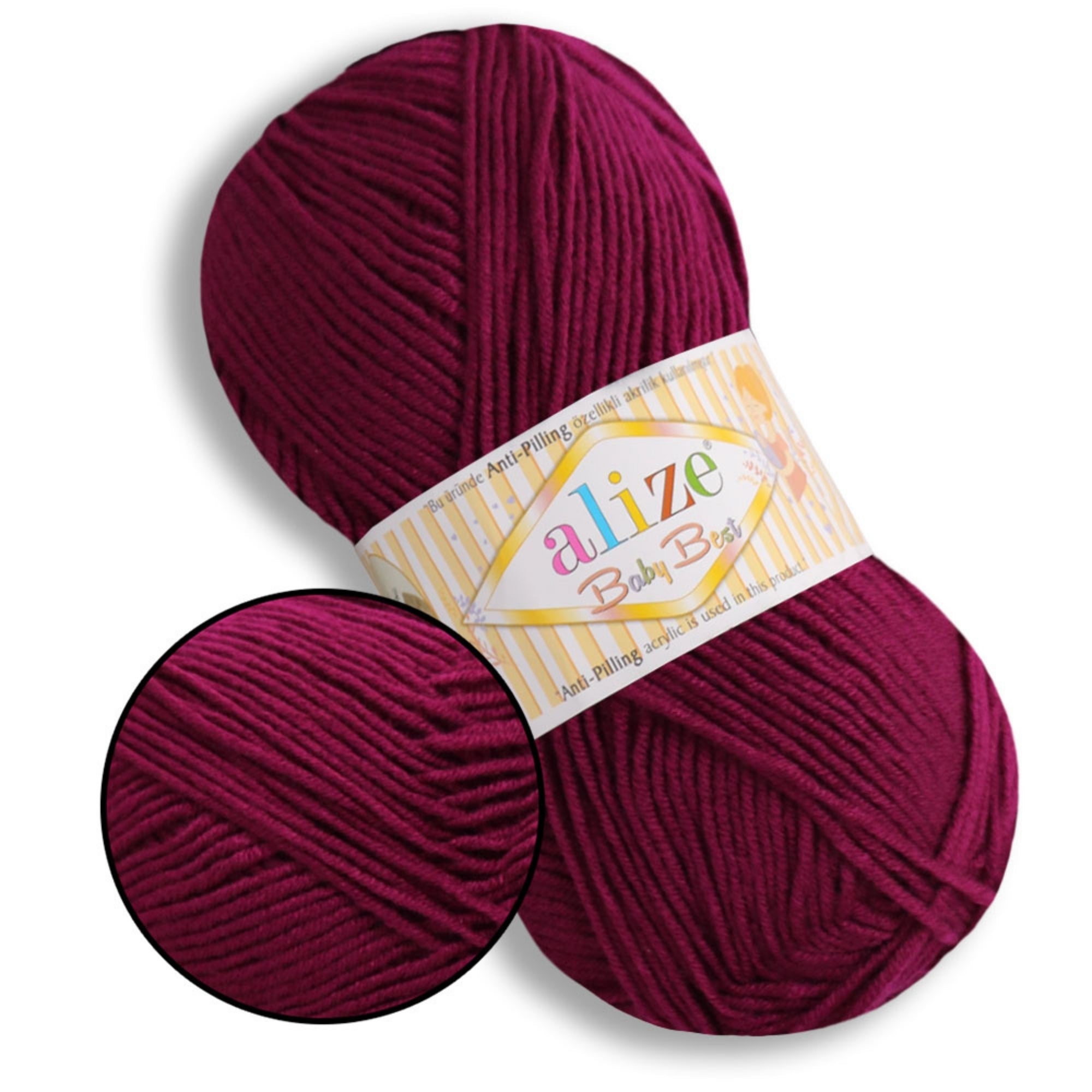 Alize Baby Best, 65 colors, 3.53 oz / 262 yds