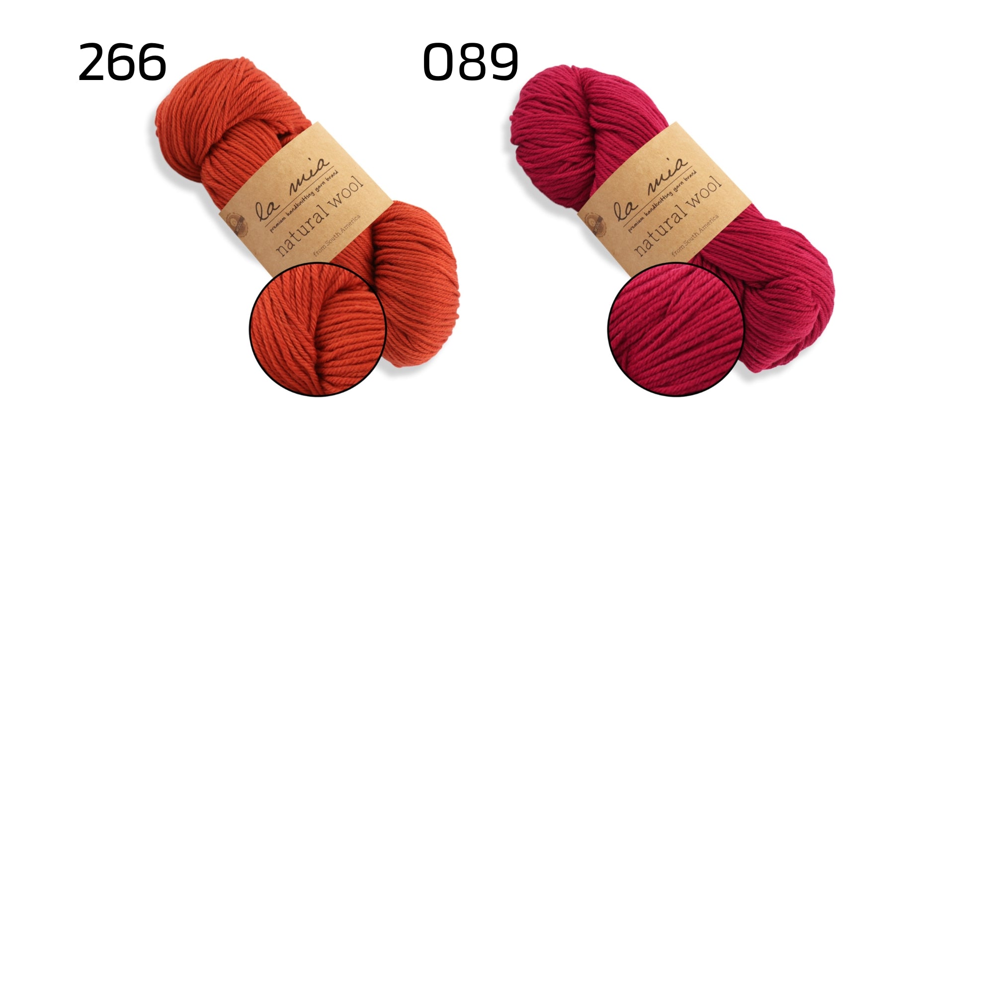 La Mia Natural Wool, 11 colors, 3.52 oz / 219 yds