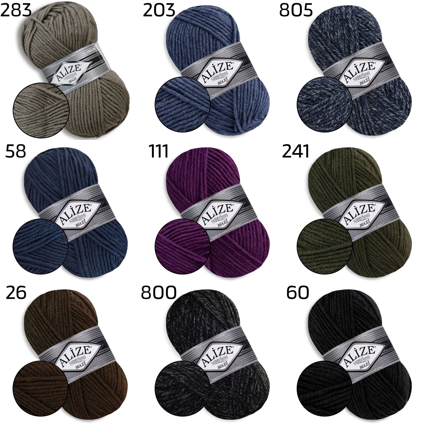 Alize Super Lana Maxi, 3.53 oz / 109 yds