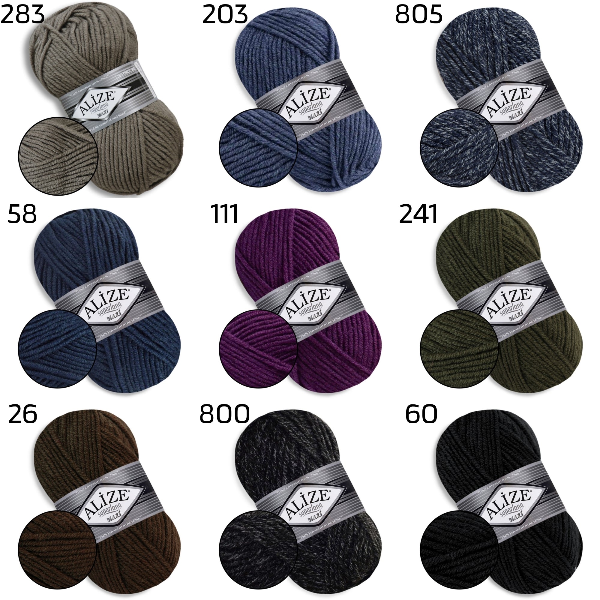 Alize Super Lana Maxi, 3.53 oz / 109 yds