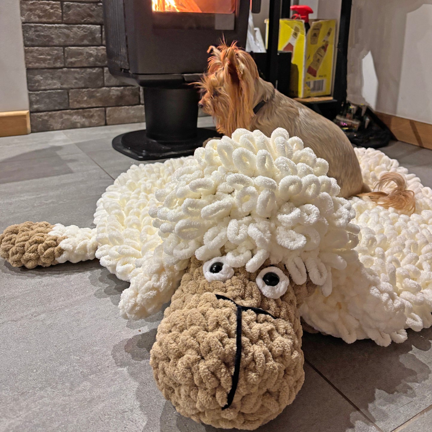 KIDS SHEEP RUG Crochet Pattern (skill level beginner)