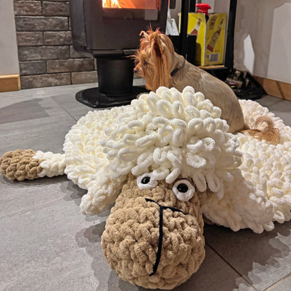 KIDS SHEEP RUG Crochet Pattern (skill level beginner)