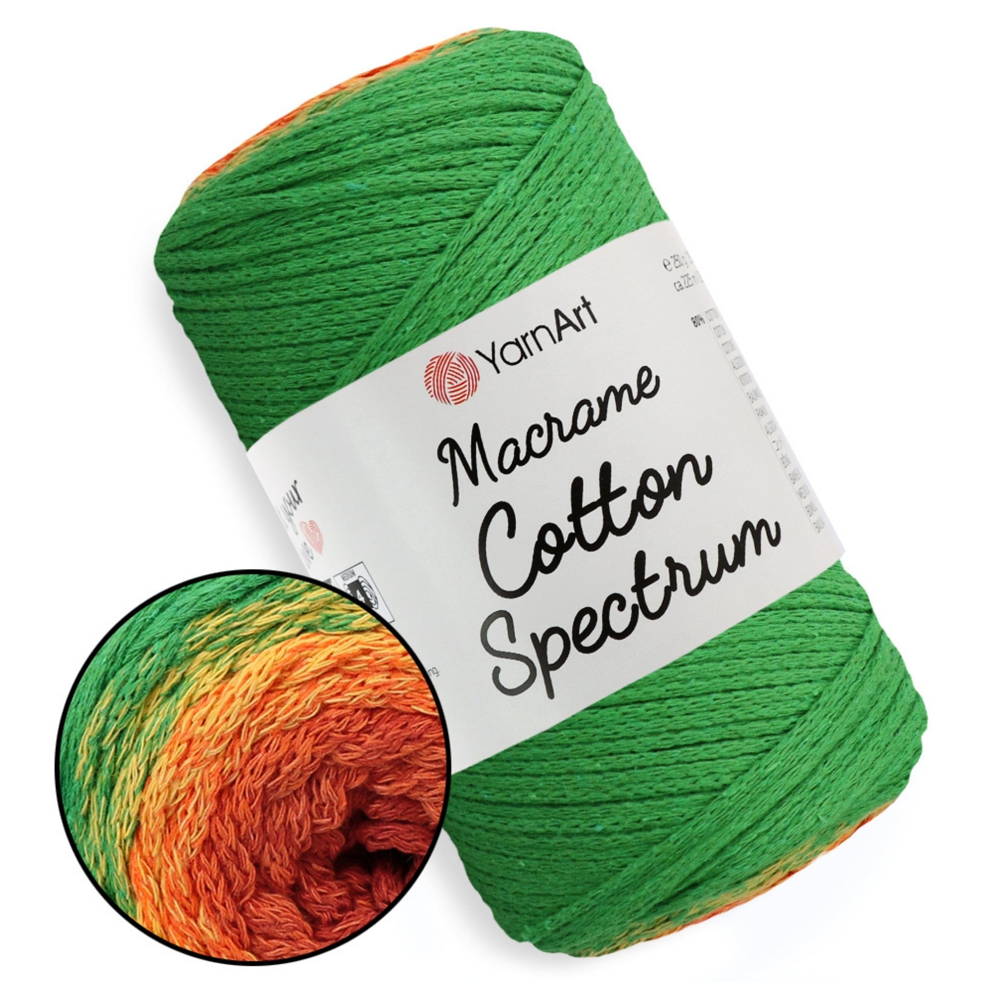 YarnArt Macrame Cotton Spectrum, 18 colors, 8.8 oz / 246 yds