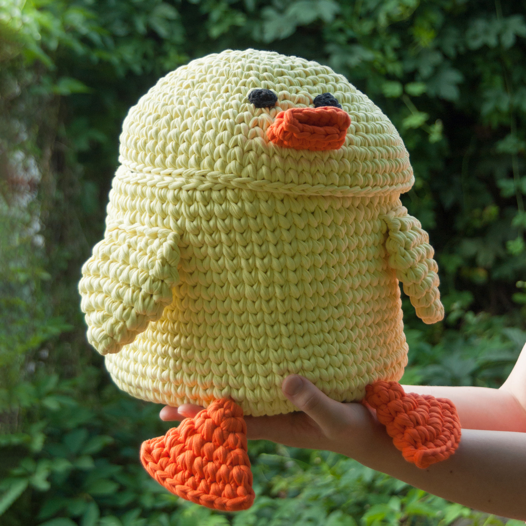DUCK BASKET Crochet Pattern (skill level beginner)