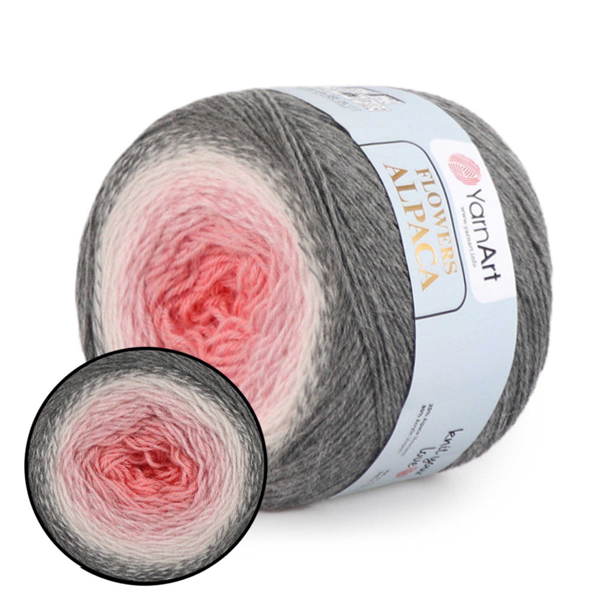 YarnArt Flowers Alpaca, 32 solors, 8.8 oz / 1028 yds