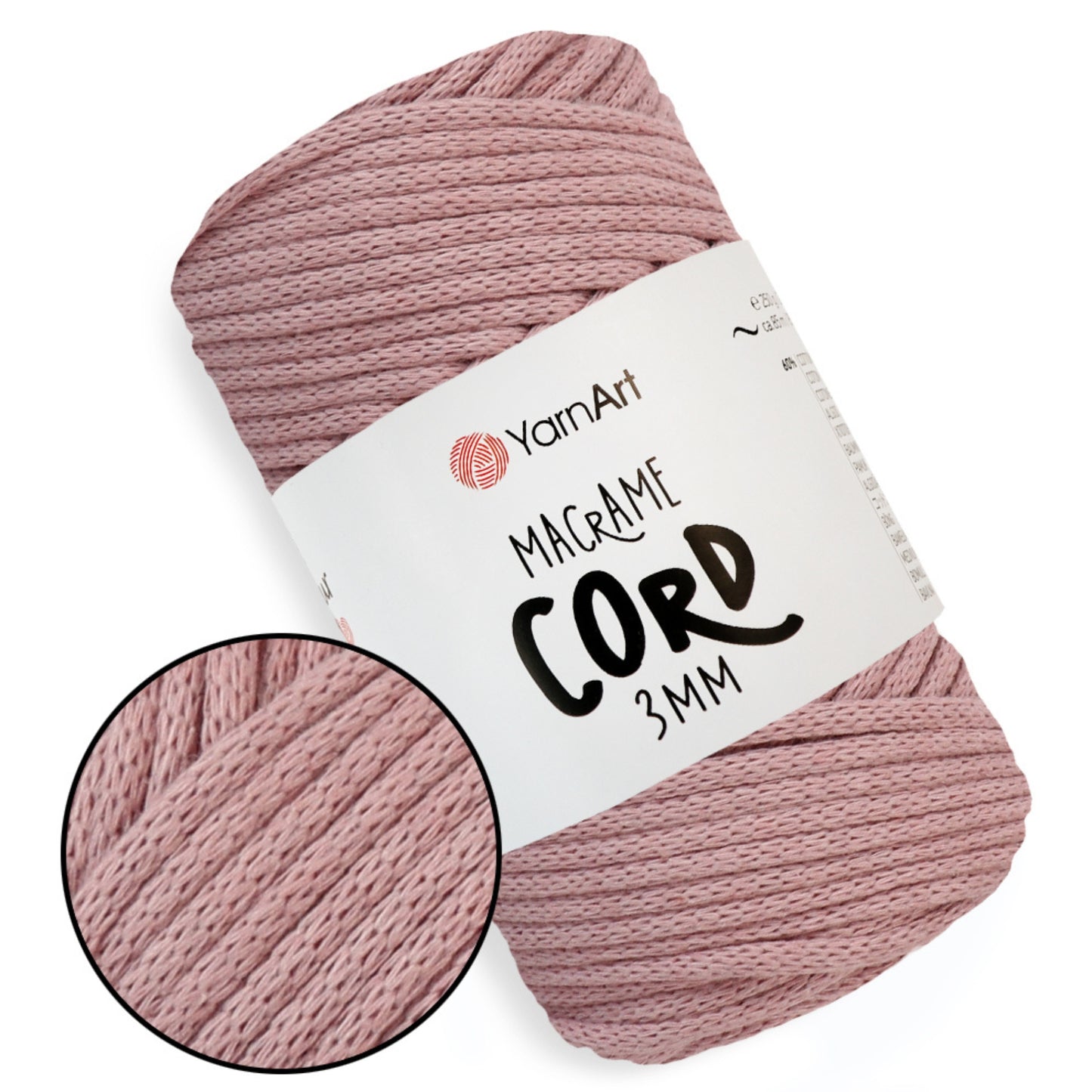 YarnArt Macrame Cord 3 mm, 22 colors, 8.8 oz / 109 yds