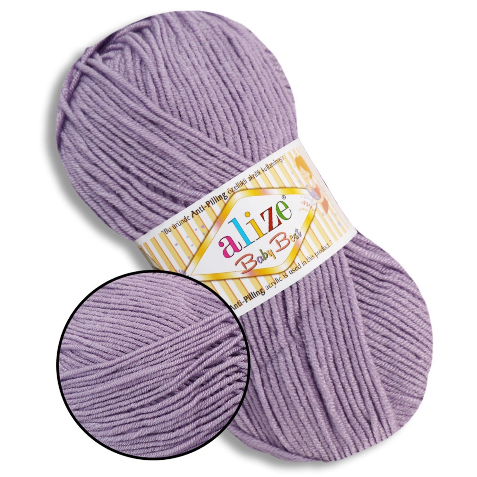 Alize Baby Best, 65 colors, 3.53 oz / 262 yds
