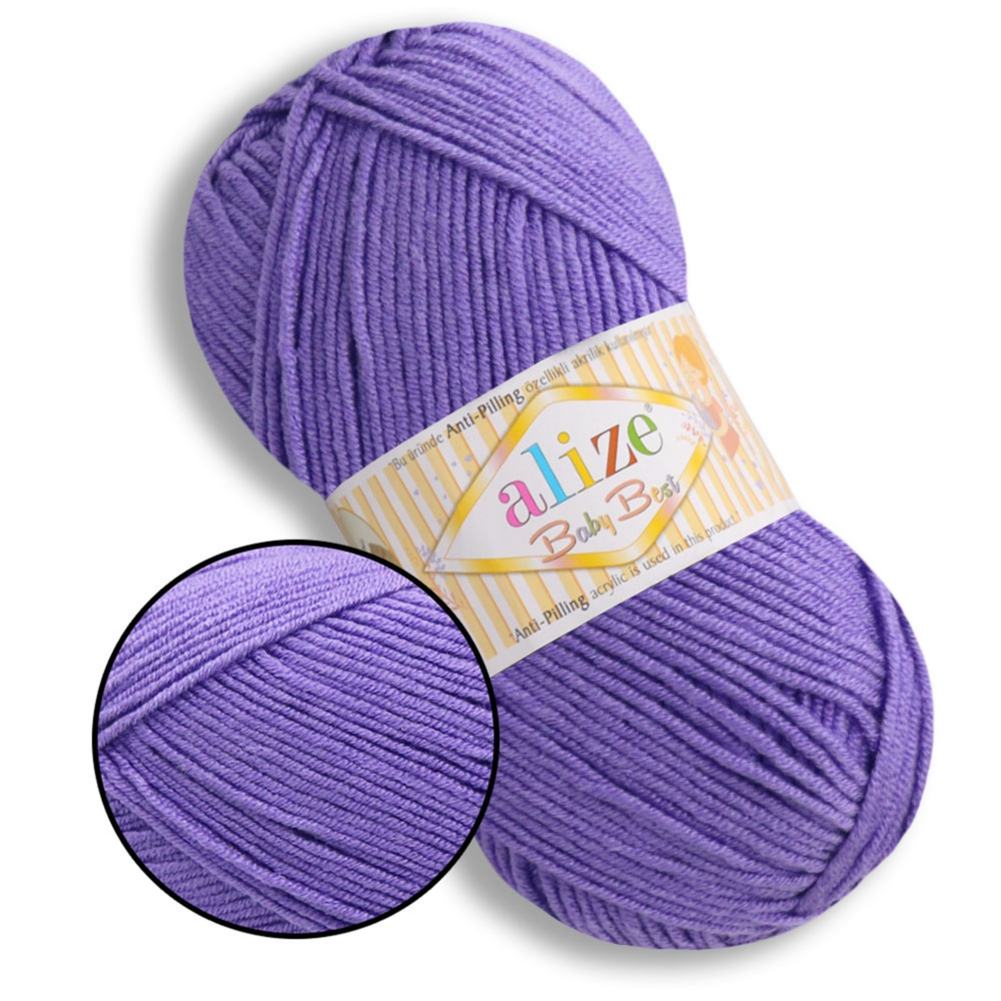 Alize Baby Best, 65 colors, 3.53 oz / 262 yds