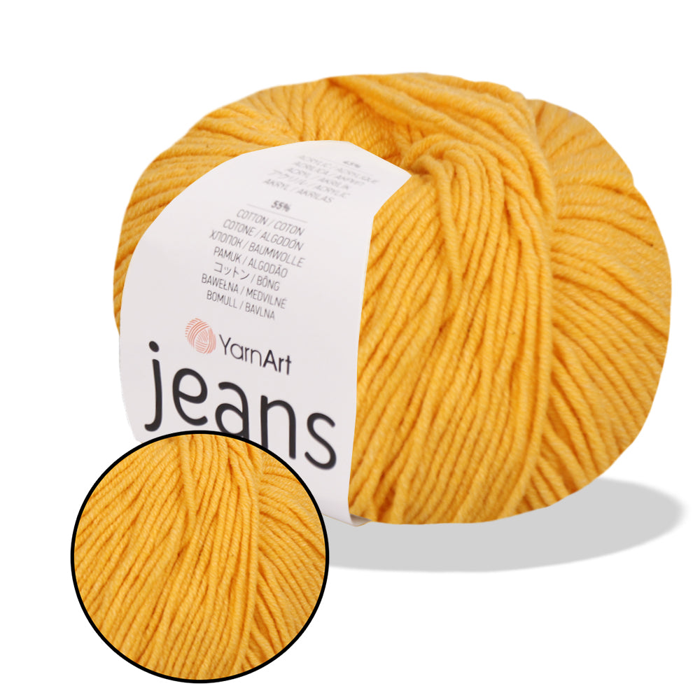 YarnArt Jeans, 62 colors, 1.75 oz / 174 yds