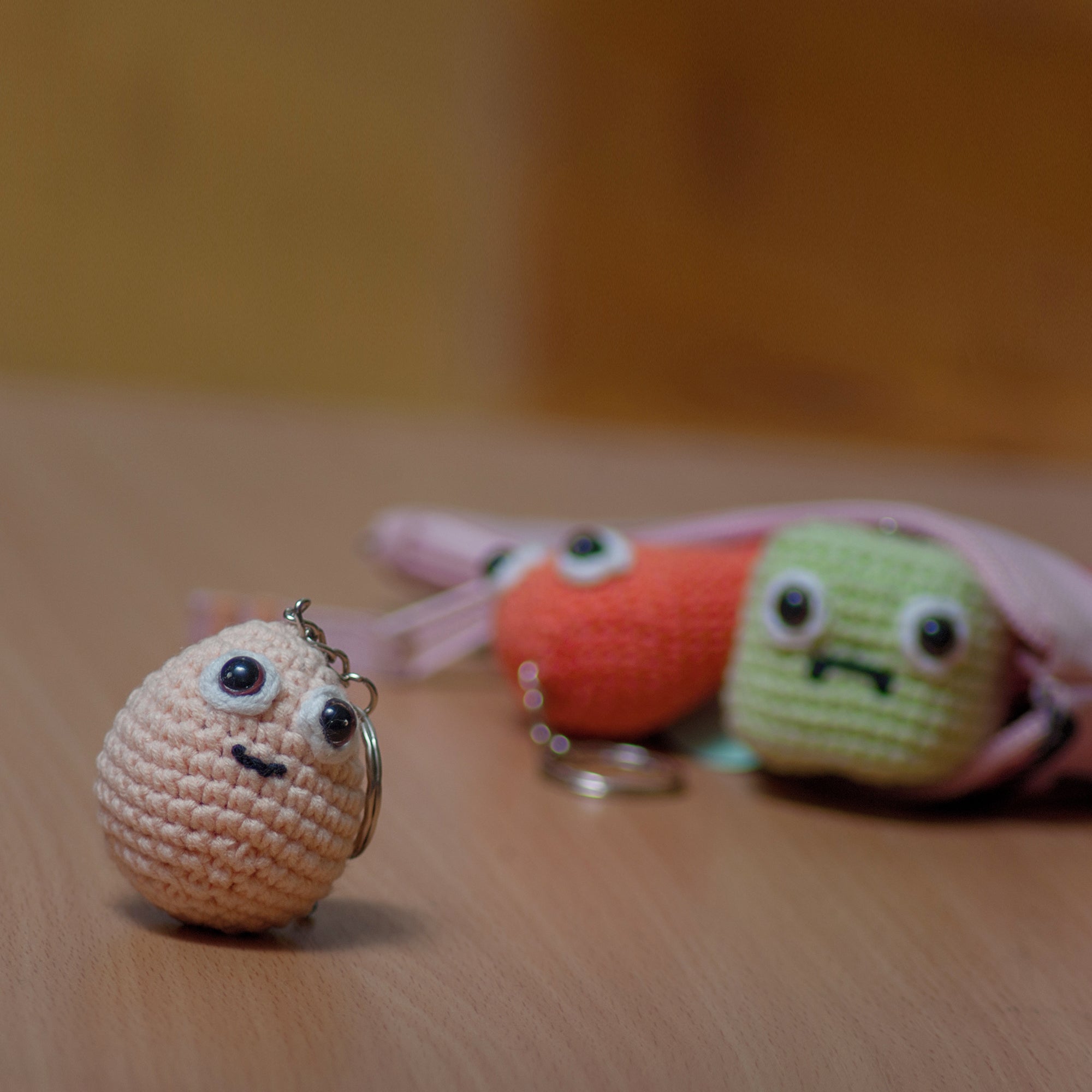 MONSTERS KEYCHAIN 3-IN-1 Crochet Pattern (skill level Beginner)
