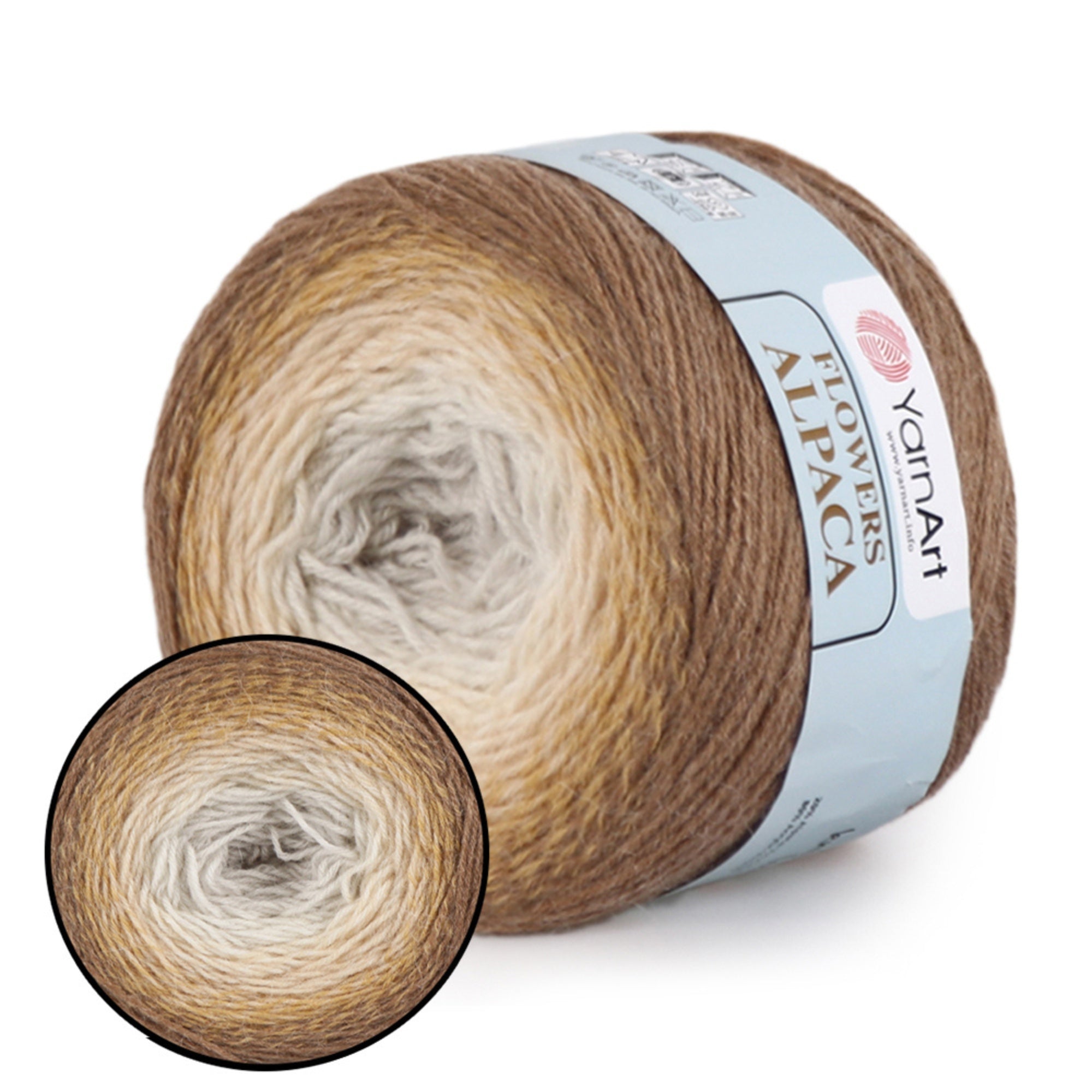 YarnArt Flowers Alpaca, 32 solors, 8.8 oz / 1028 yds