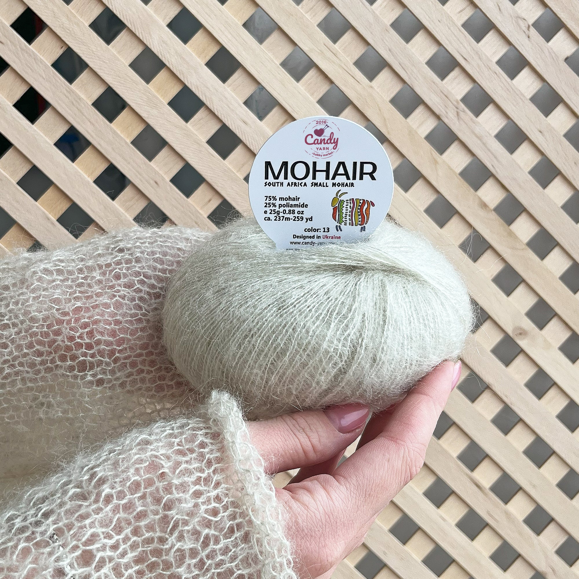 Candy-Yarn Mohair, 10 colors, 0.99 oz / 259 yards