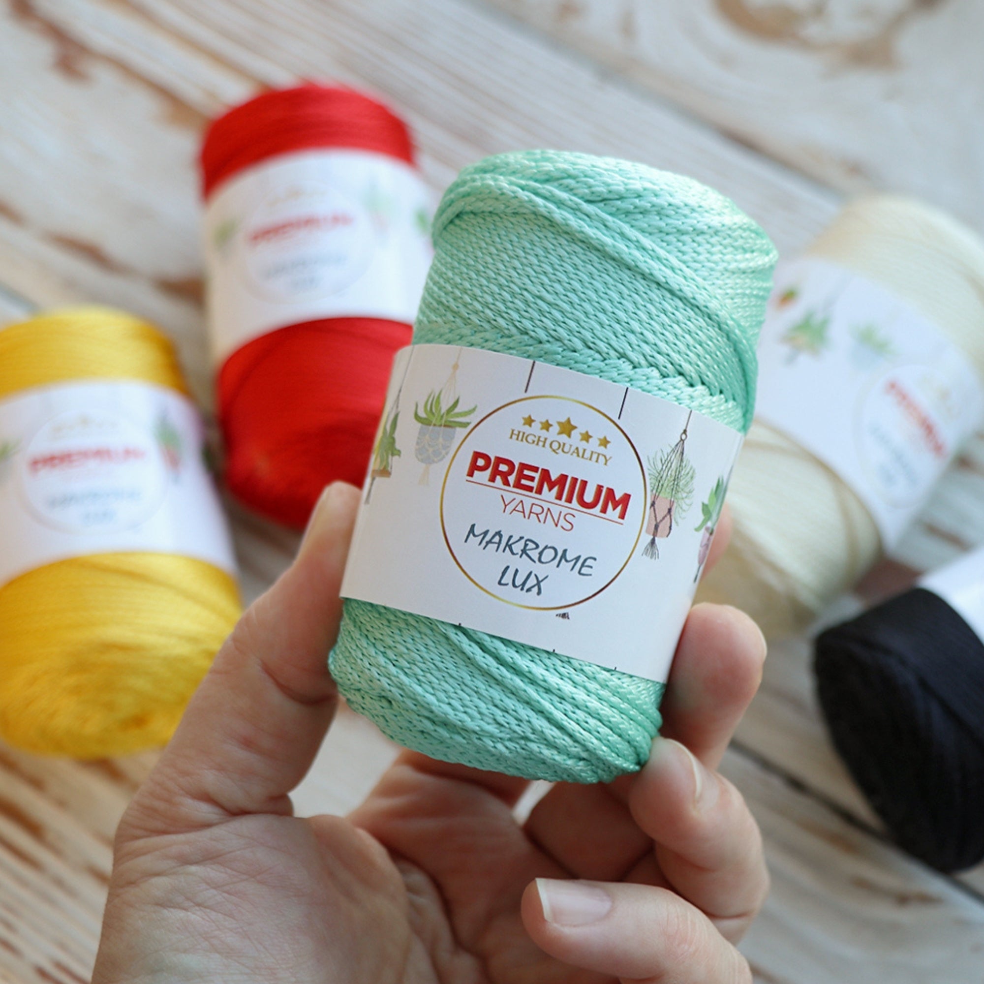 Premium Yarns Makrome Lux, 16 colors, 3.52 oz / 197 yds