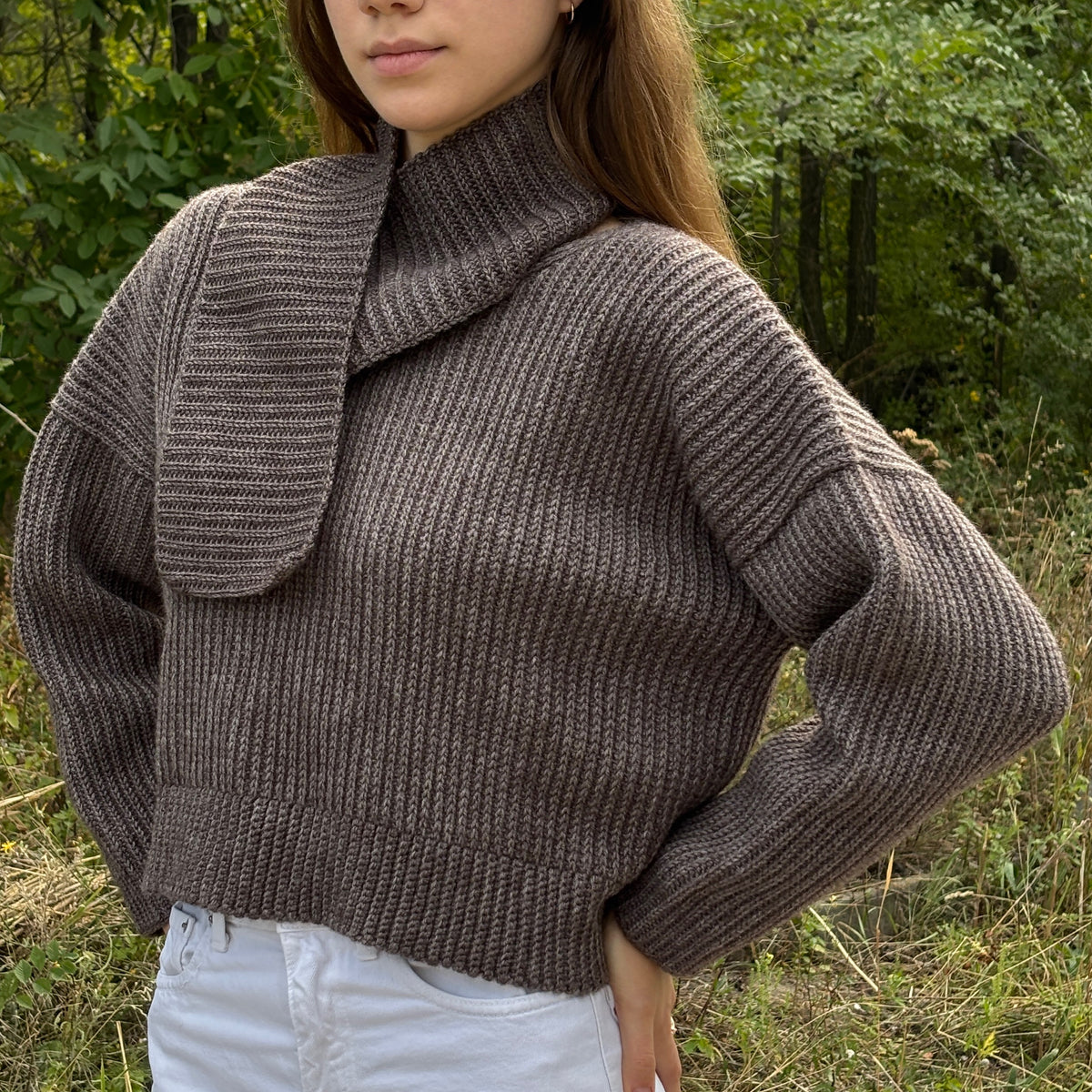 SCARF SWEATER Crochet Pattern (skill level intermediate)