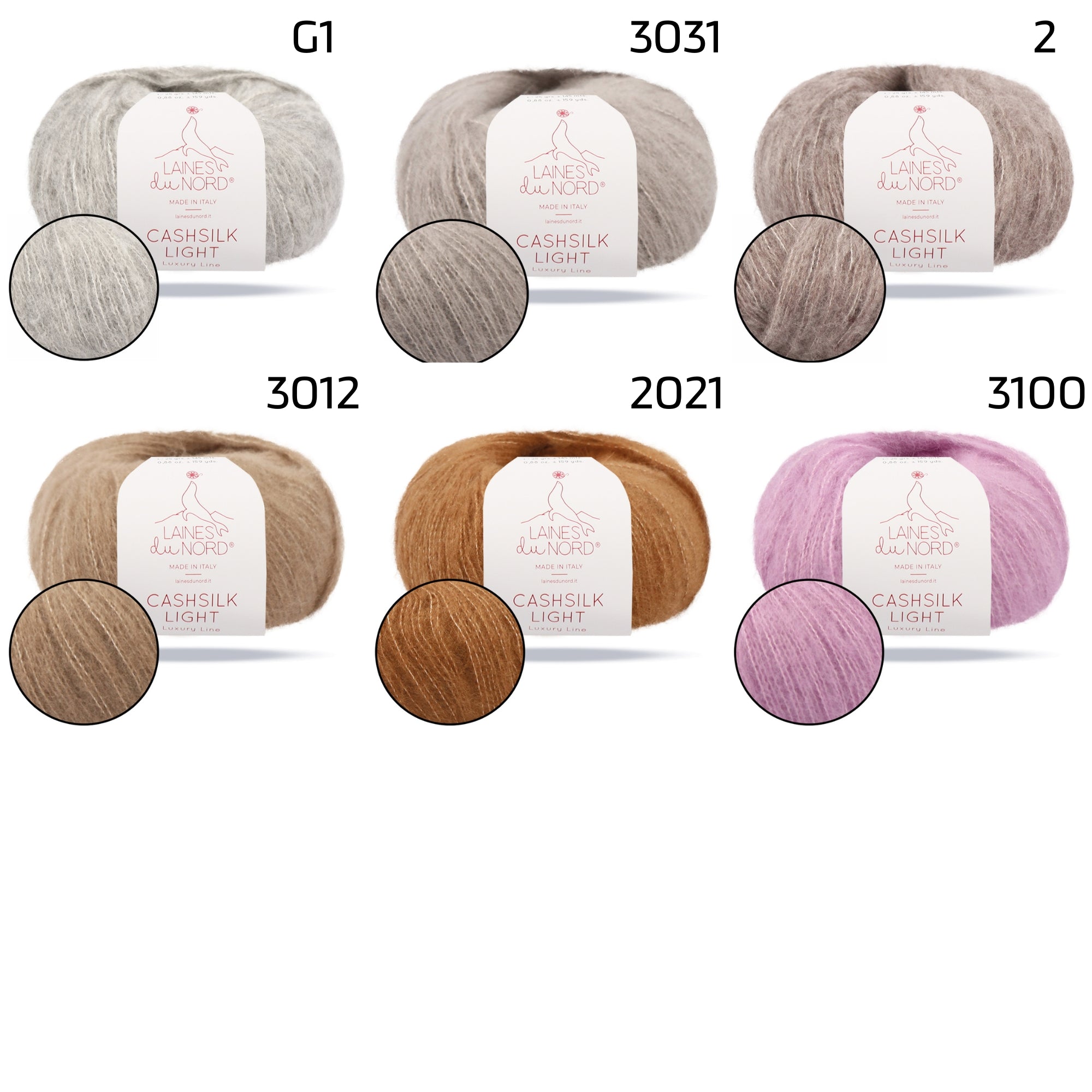 Laines du Nord Cashsilk Light, 0.88 oz / 145 yds