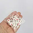 Set of Numbered Locking Stitch Markers, “Powder Heart” – 15 pcs