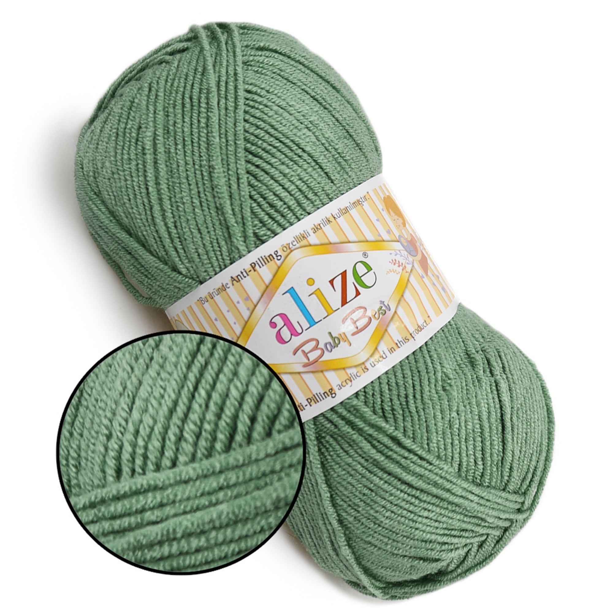 Alize Baby Best, 65 colors, 3.53 oz / 262 yds