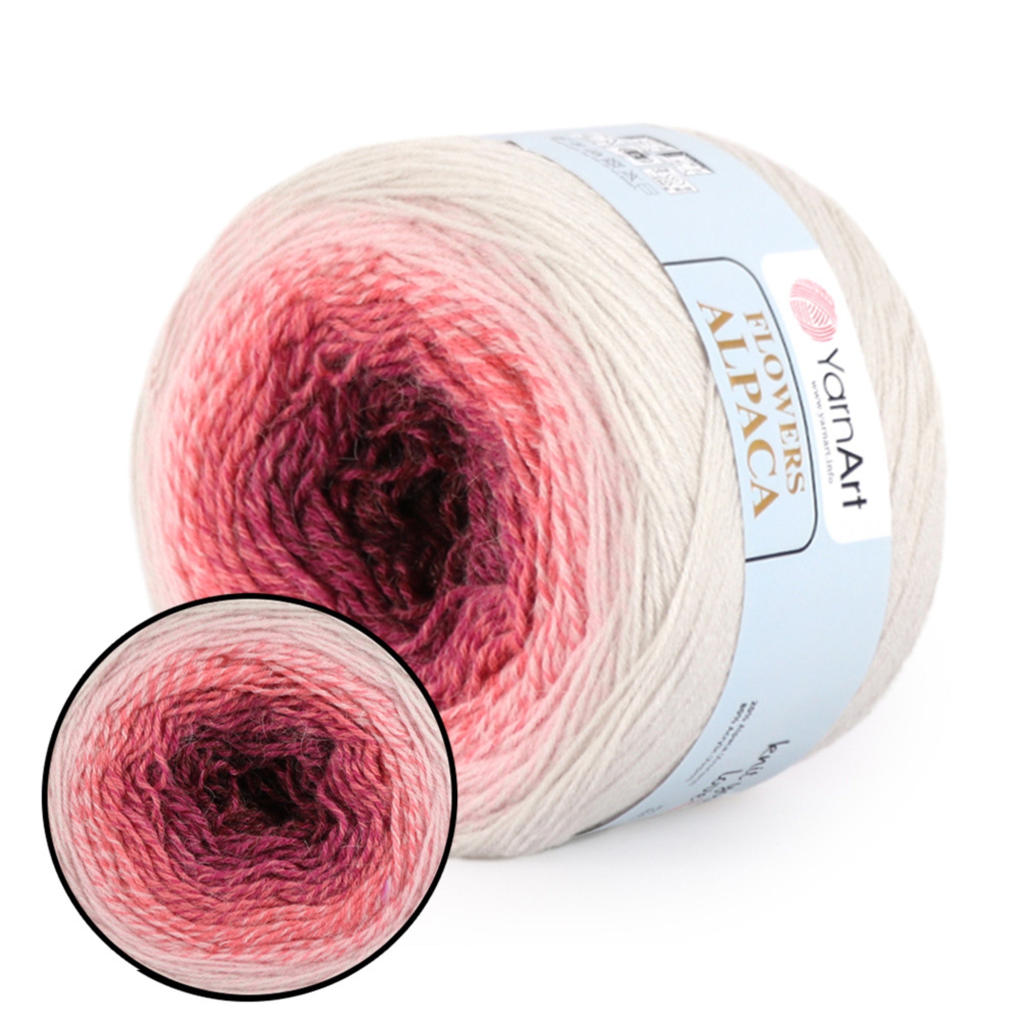 YarnArt Flowers Alpaca, 32 solors, 8.8 oz / 1028 yds