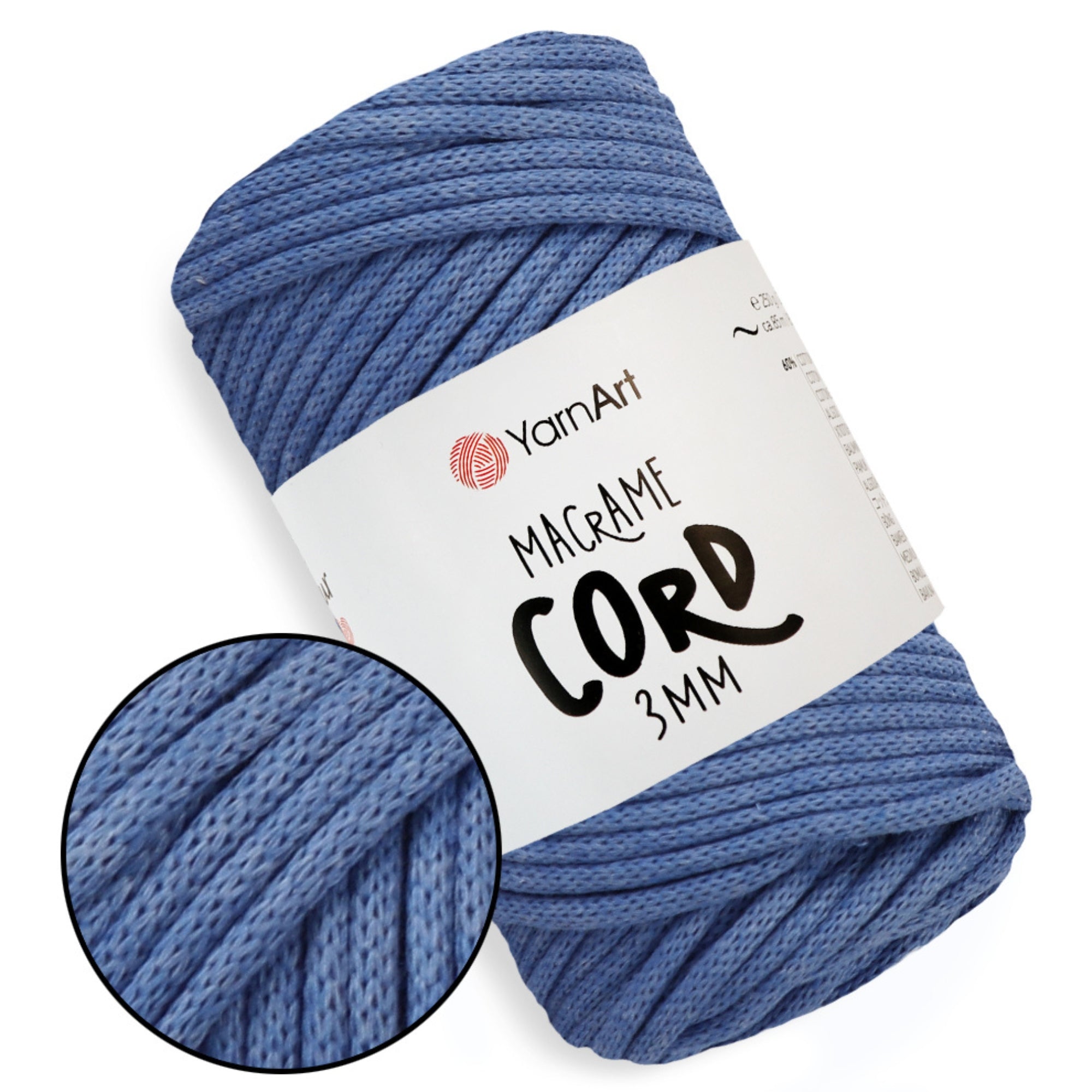 YarnArt Macrame Cord 3 mm, 22 colors, 8.8 oz / 109 yds