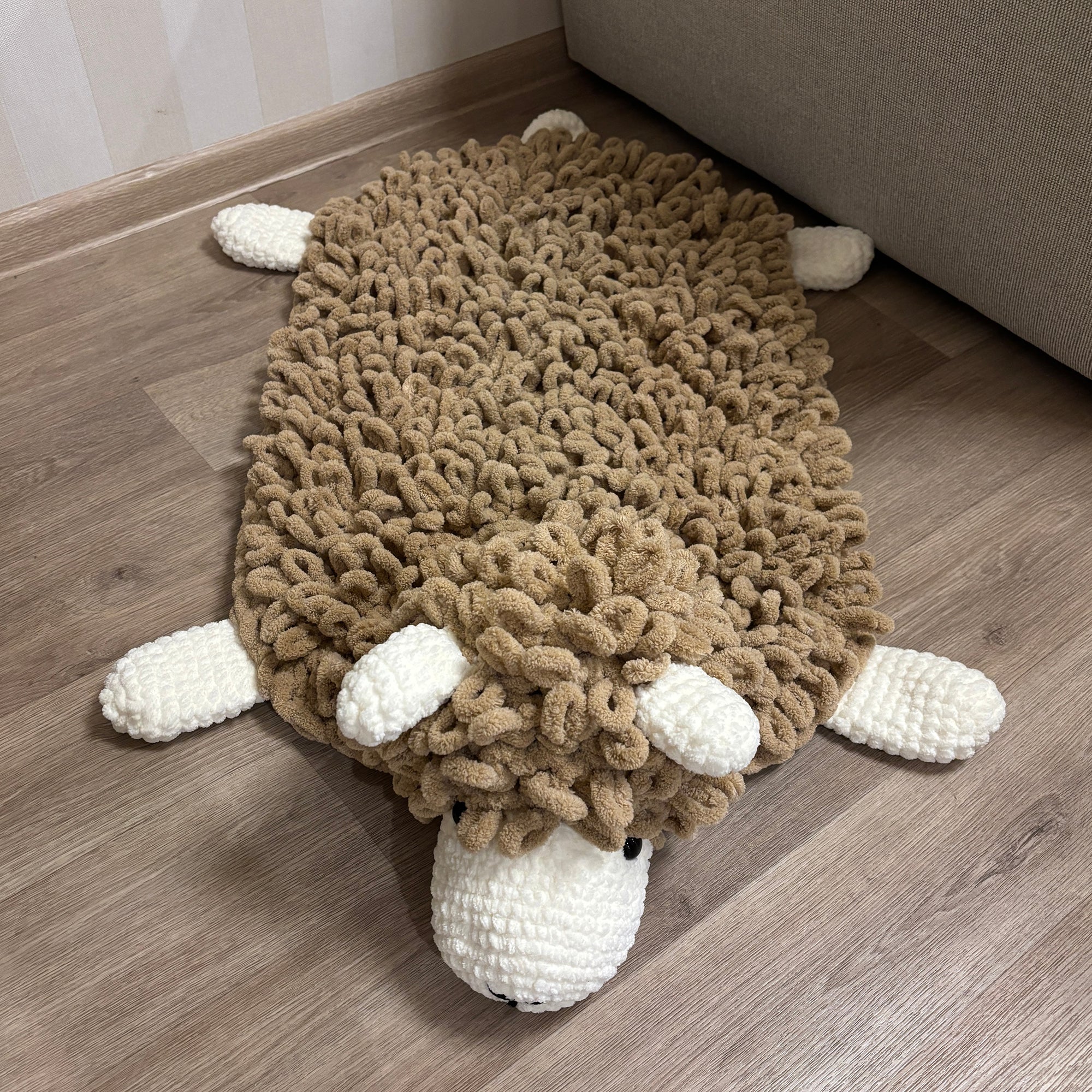 SHEEP RUG Crochet Pattern (skill level Beginner)
