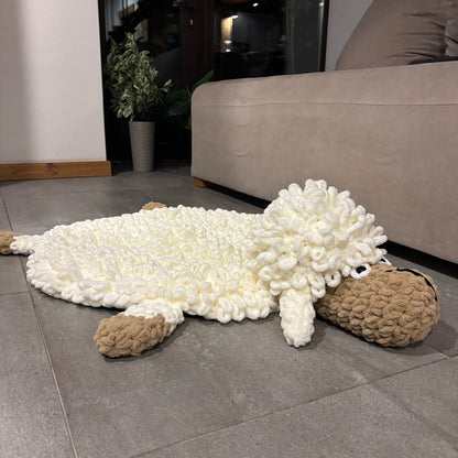 KIDS SHEEP RUG Crochet Pattern (skill level beginner)