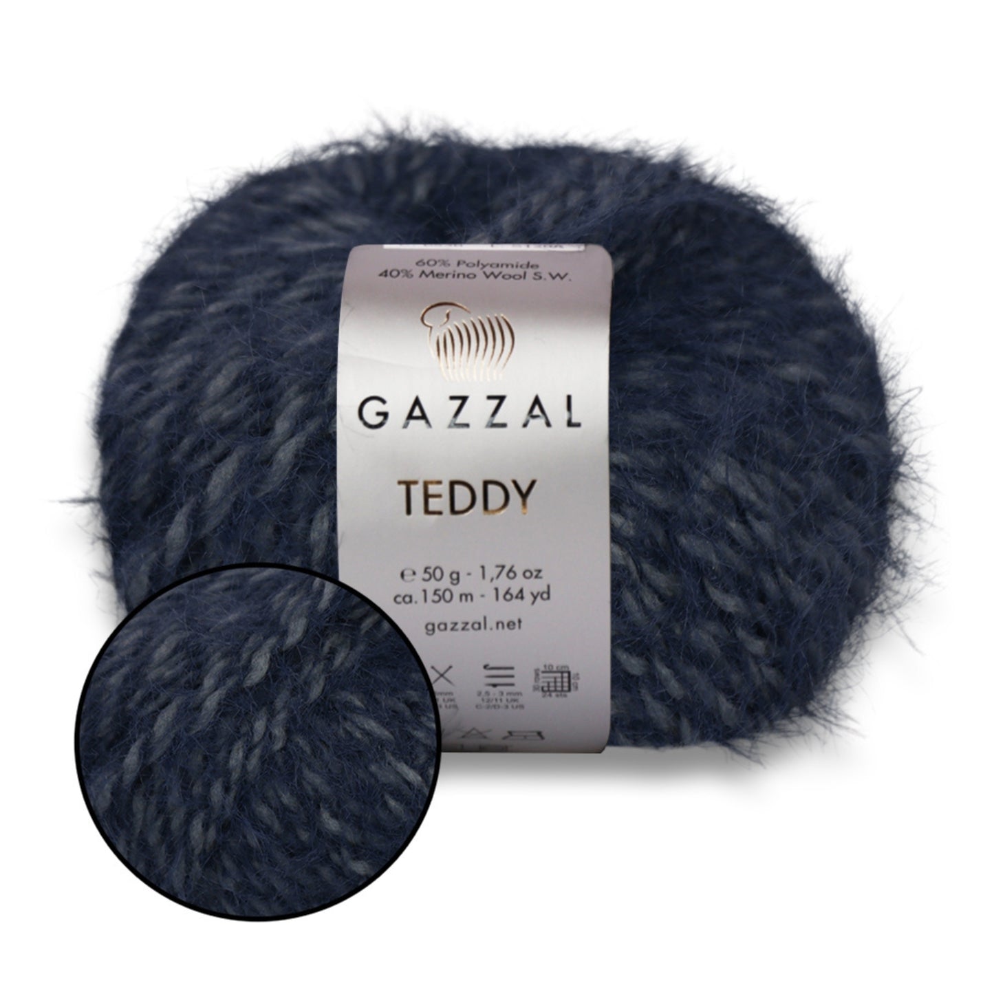 Gazzal Teddy, 26 colors, 1.76 oz / 164 yds