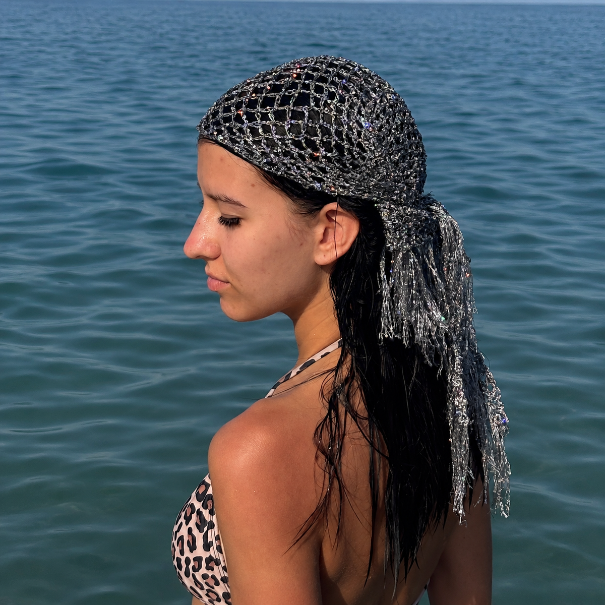 MESH BANDANA Crochet Pattern (skill level beginner)