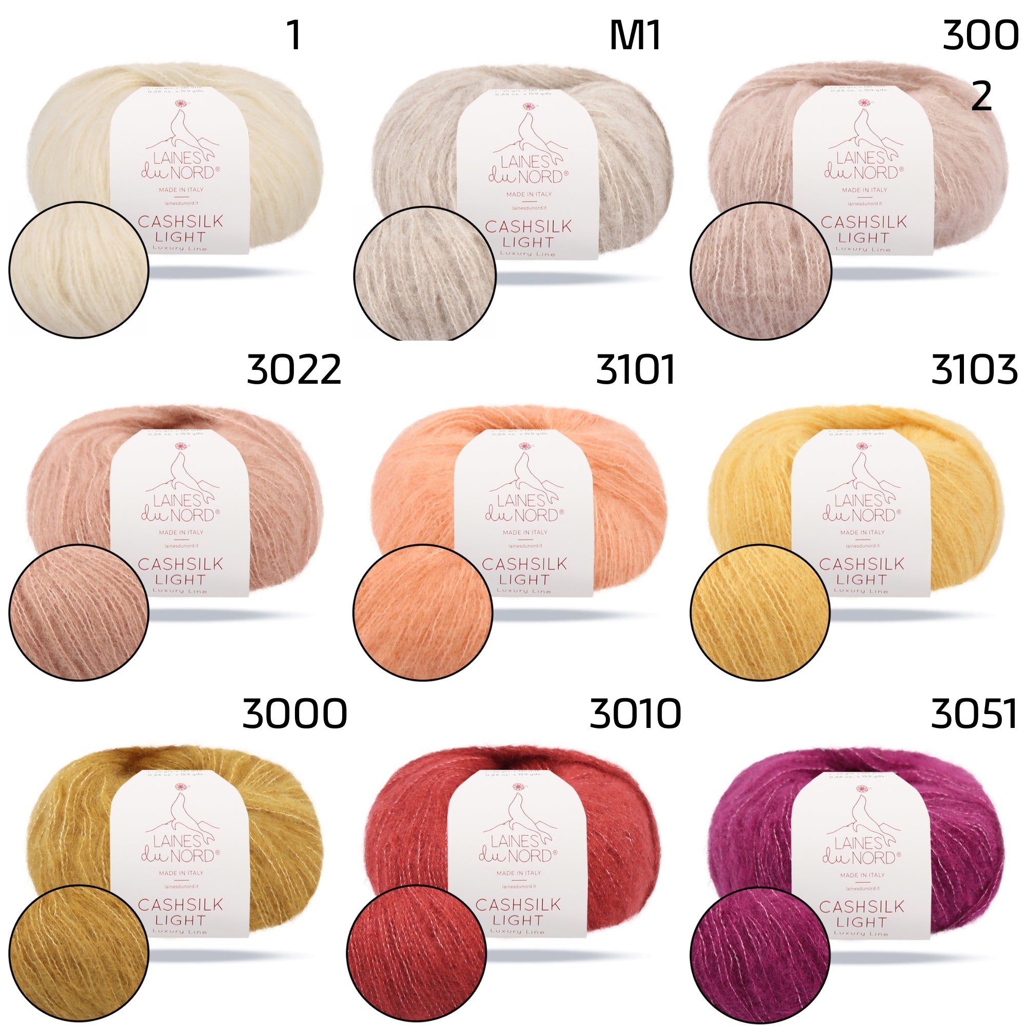 Laines du Nord Cashsilk Light, 0.88 oz / 145 yds