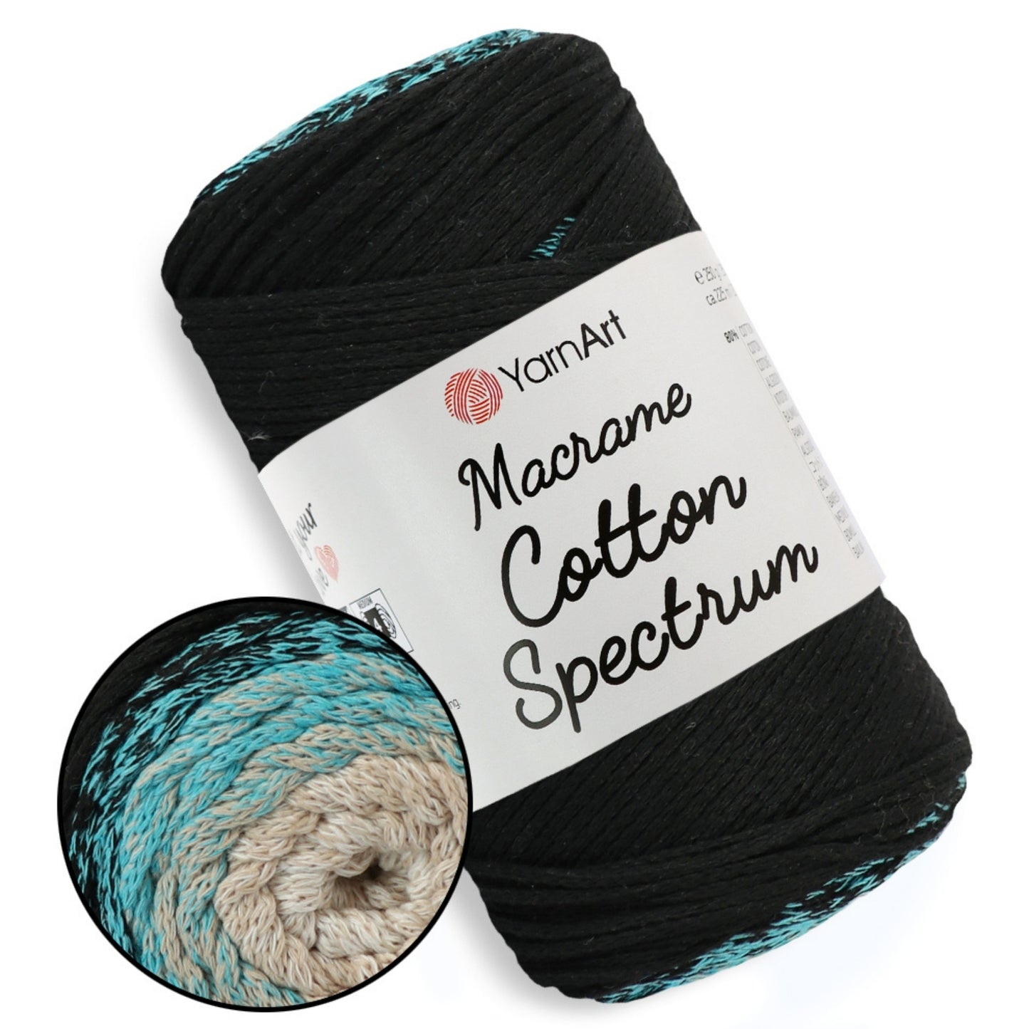 YarnArt Macrame Cotton Spectrum, 18 colors, 8.8 oz / 246 yds