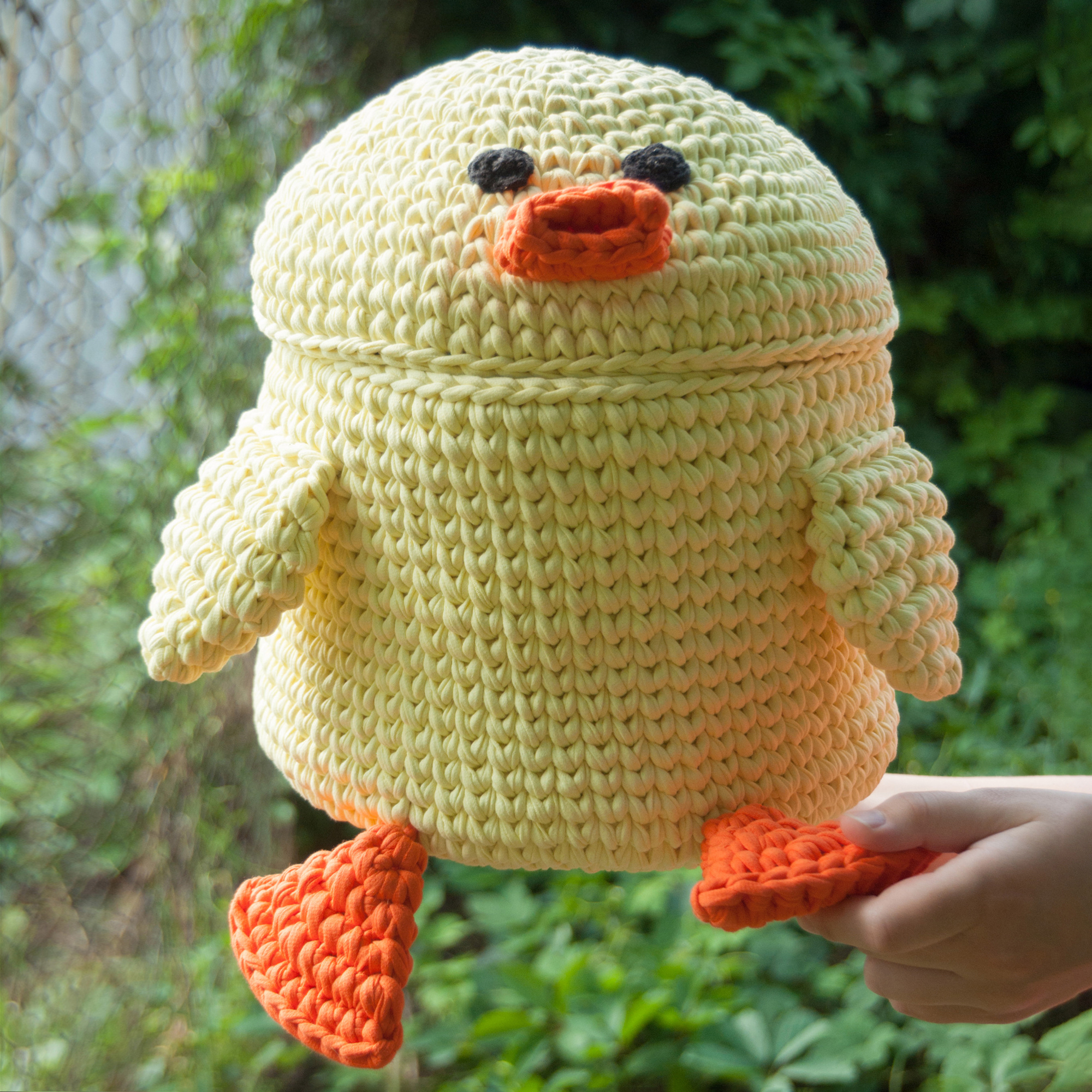 DUCK BASKET Crochet Pattern (skill level beginner)
