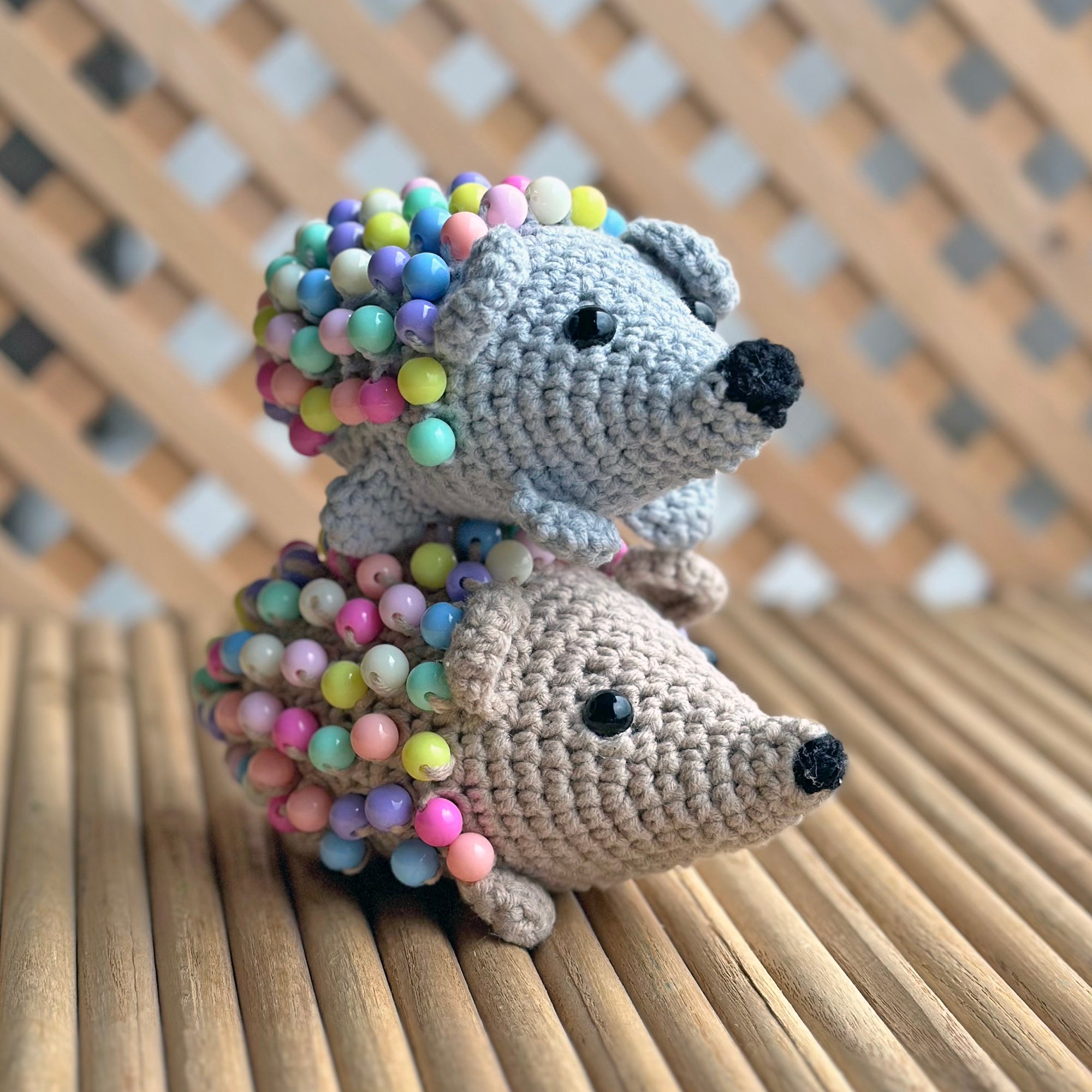 2 IN 1 BEAD HEDGEHOGS Crochet Pattern (skill level Intermediate)