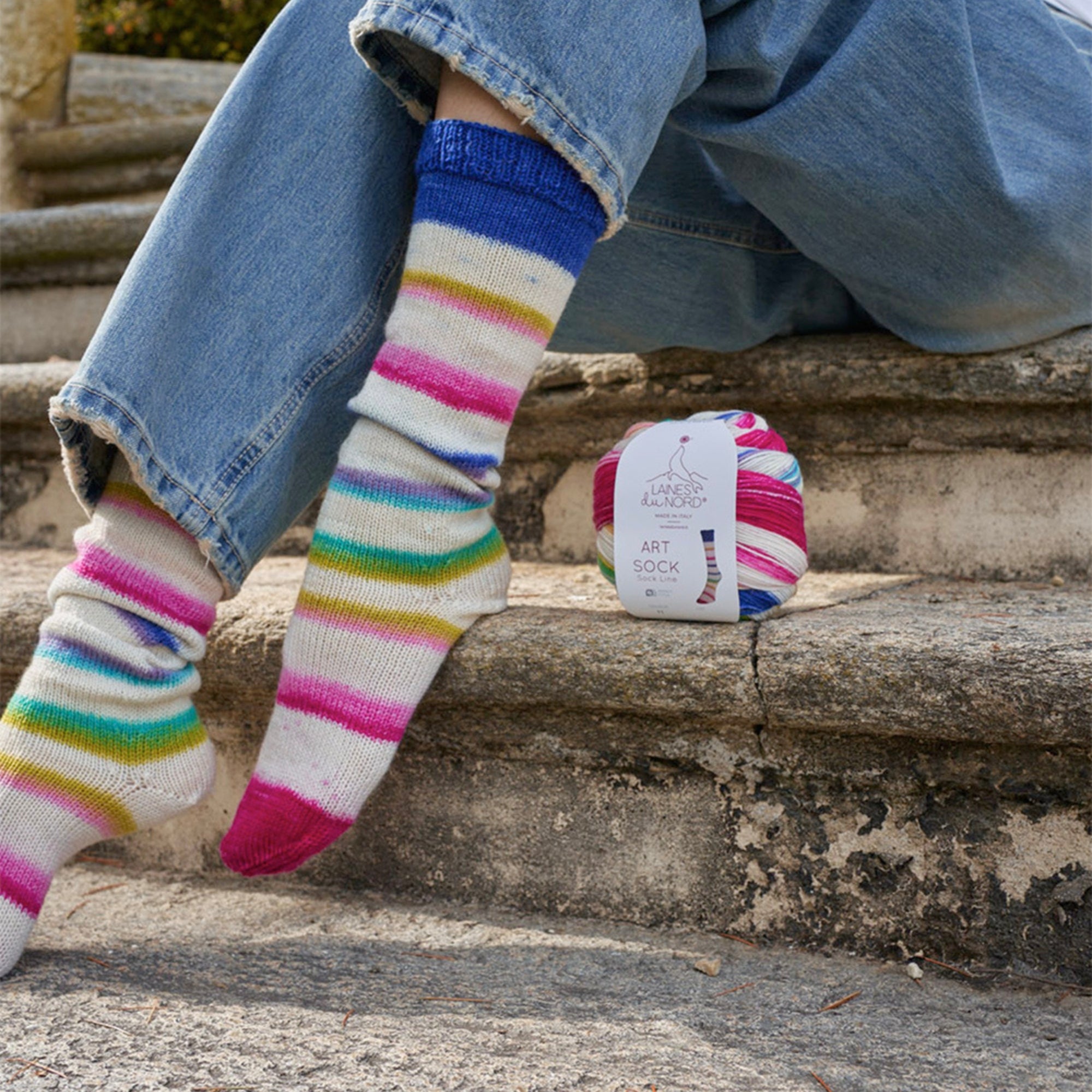 Laines du Nord Art Socks, 4 colors, 3.53 oz / 459 yds