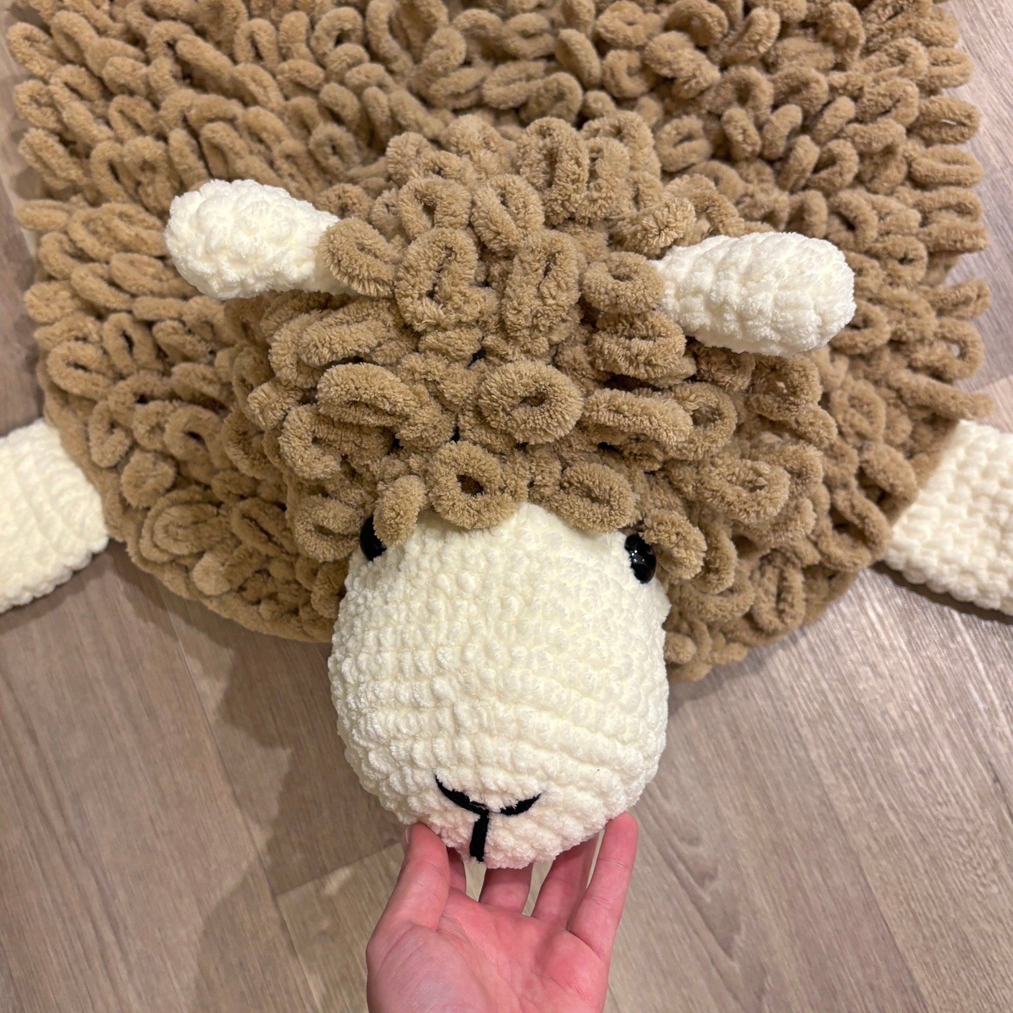 SHEEP RUG Crochet Pattern (skill level Beginner)