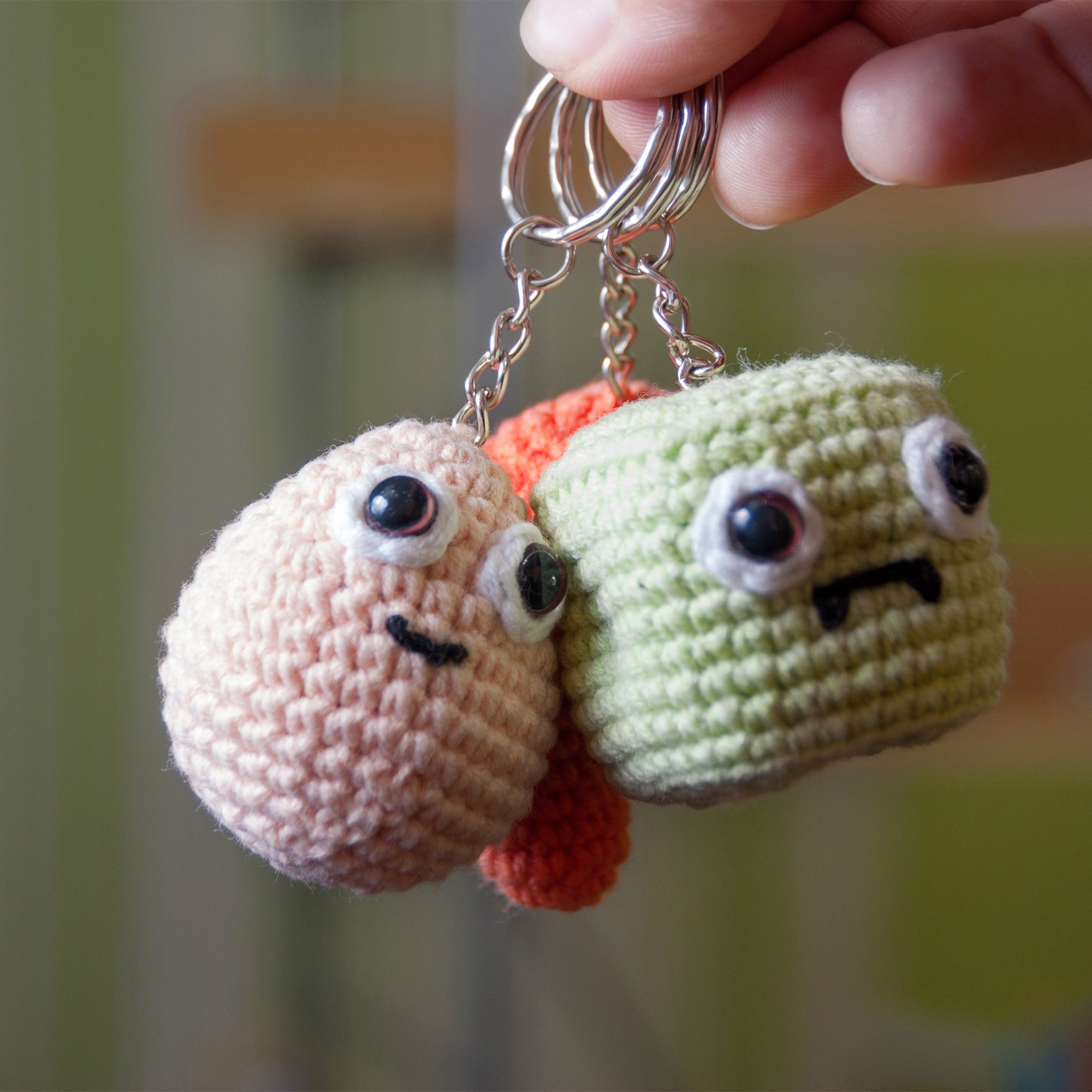 MONSTERS KEYCHAIN 3-IN-1 Crochet Pattern (skill level Beginner)