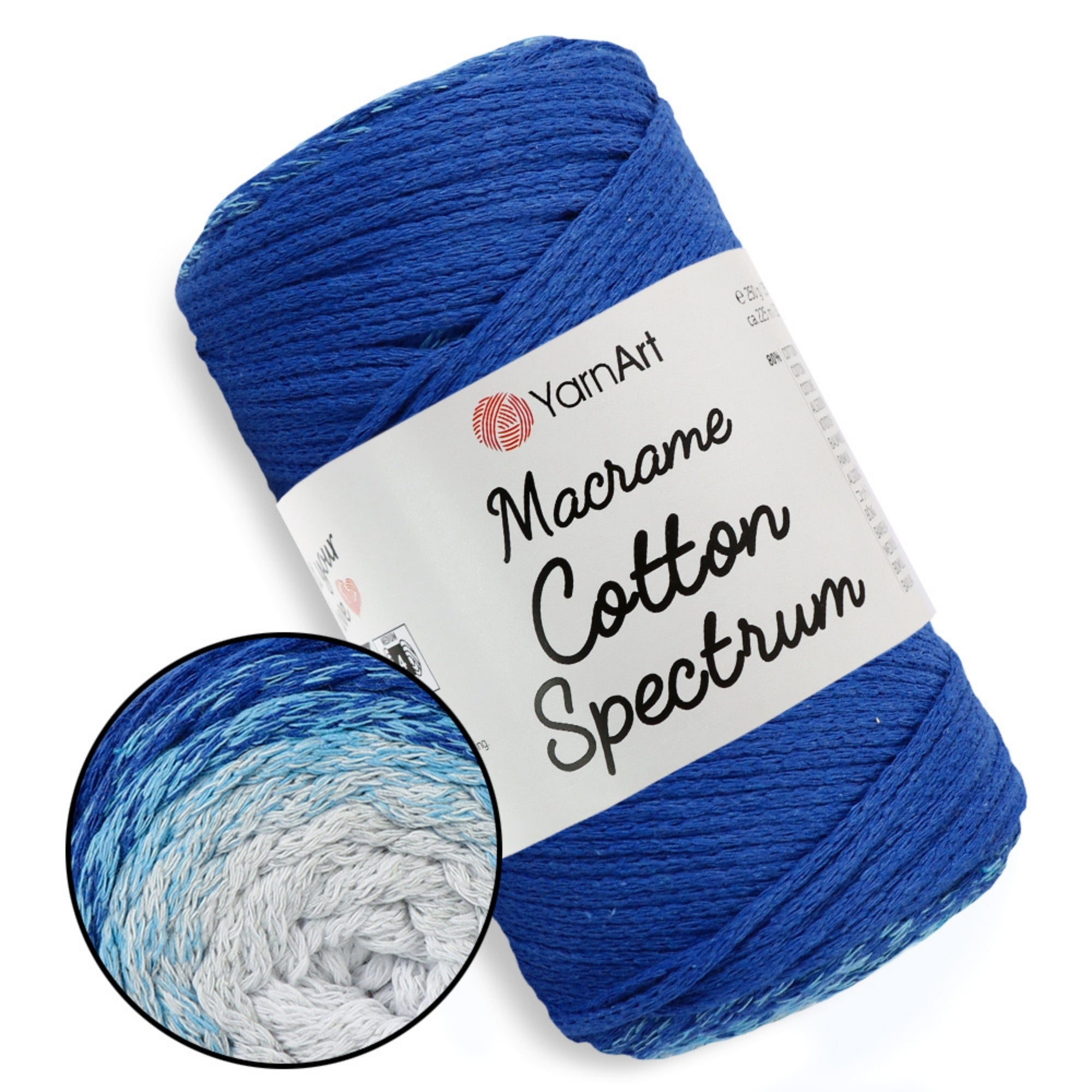YarnArt Macrame Cotton Spectrum, 18 colors, 8.8 oz / 246 yds