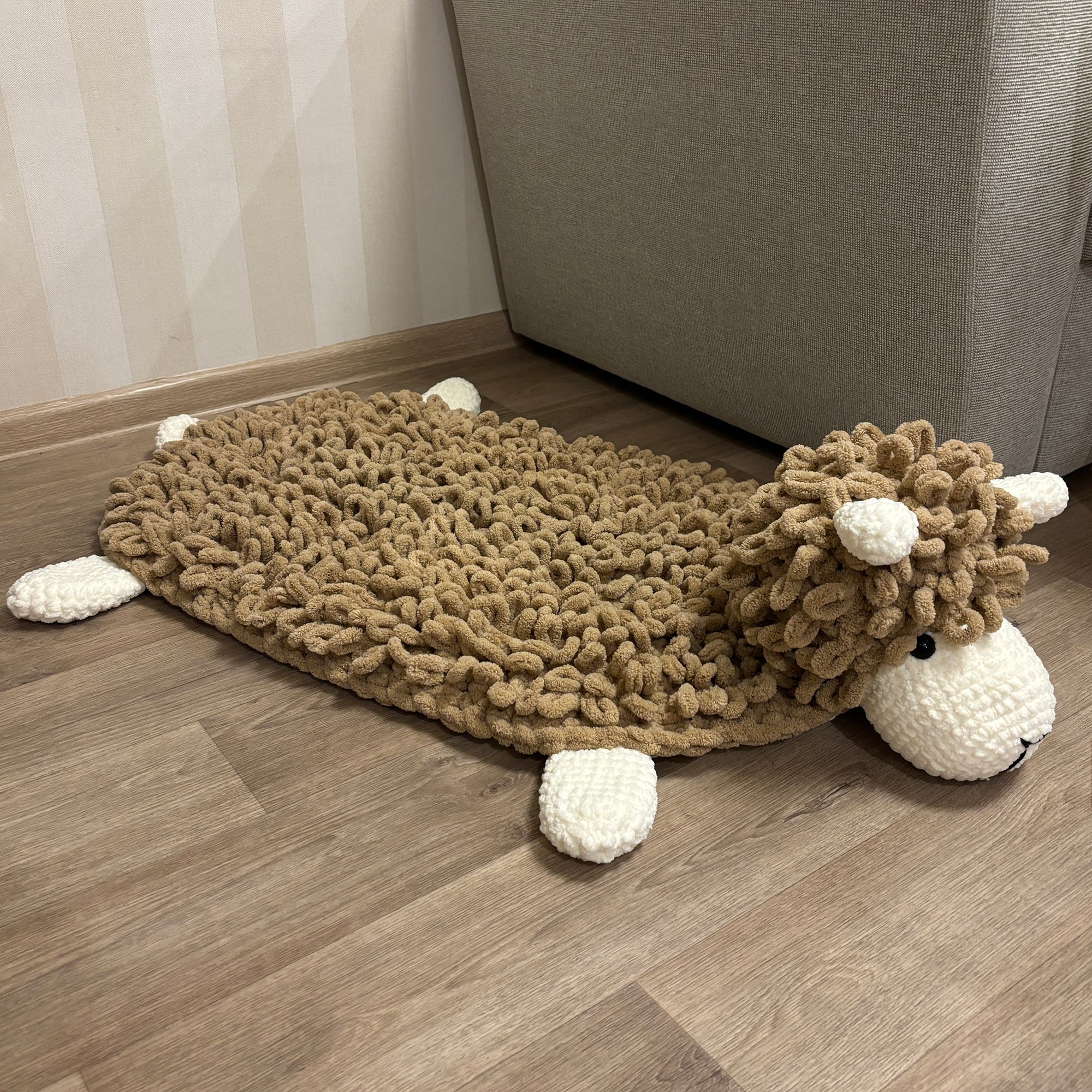 SHEEP RUG Crochet Pattern (skill level Beginner)