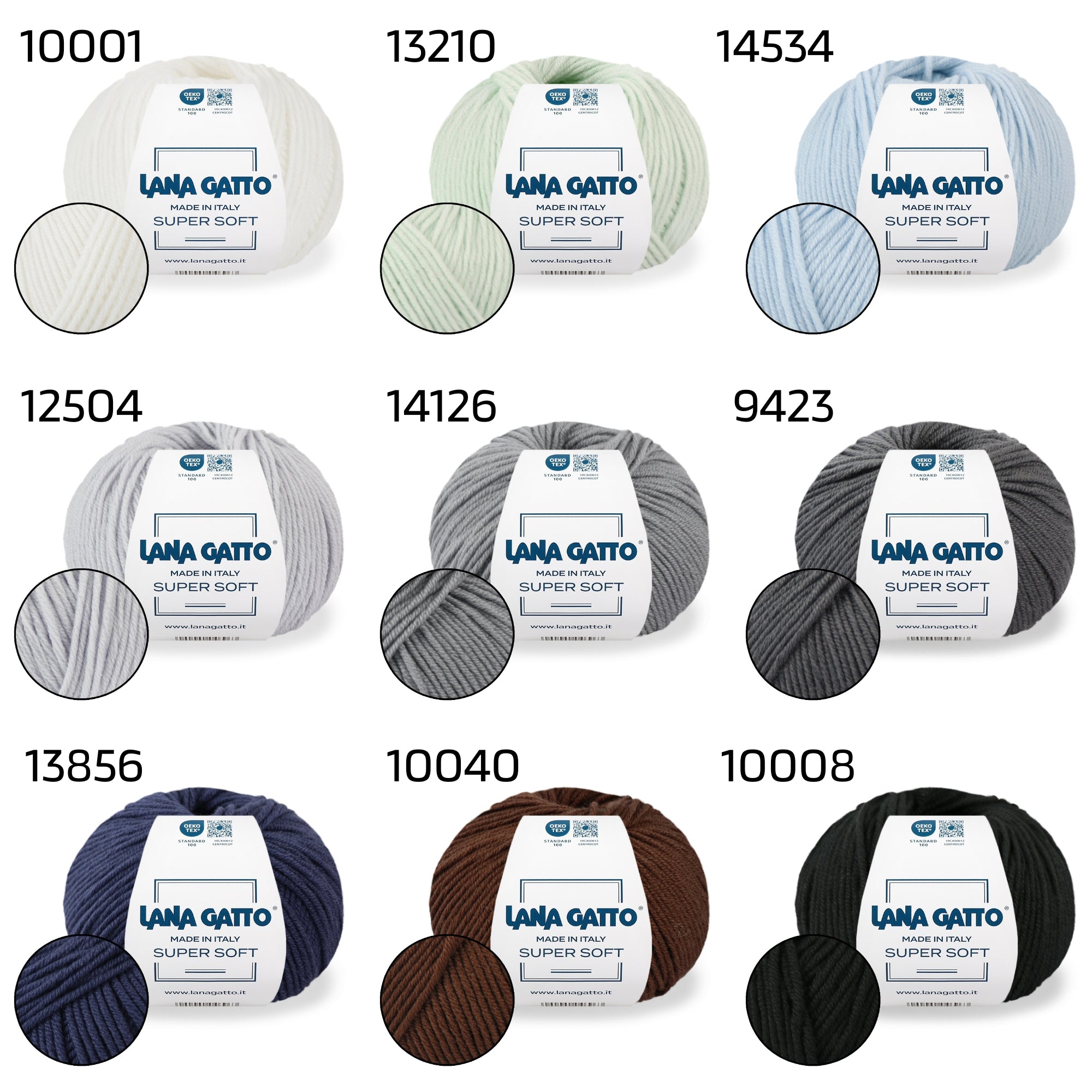 Lana Gatto Super Soft, 15 colors, 1.76 oz / 137 yds