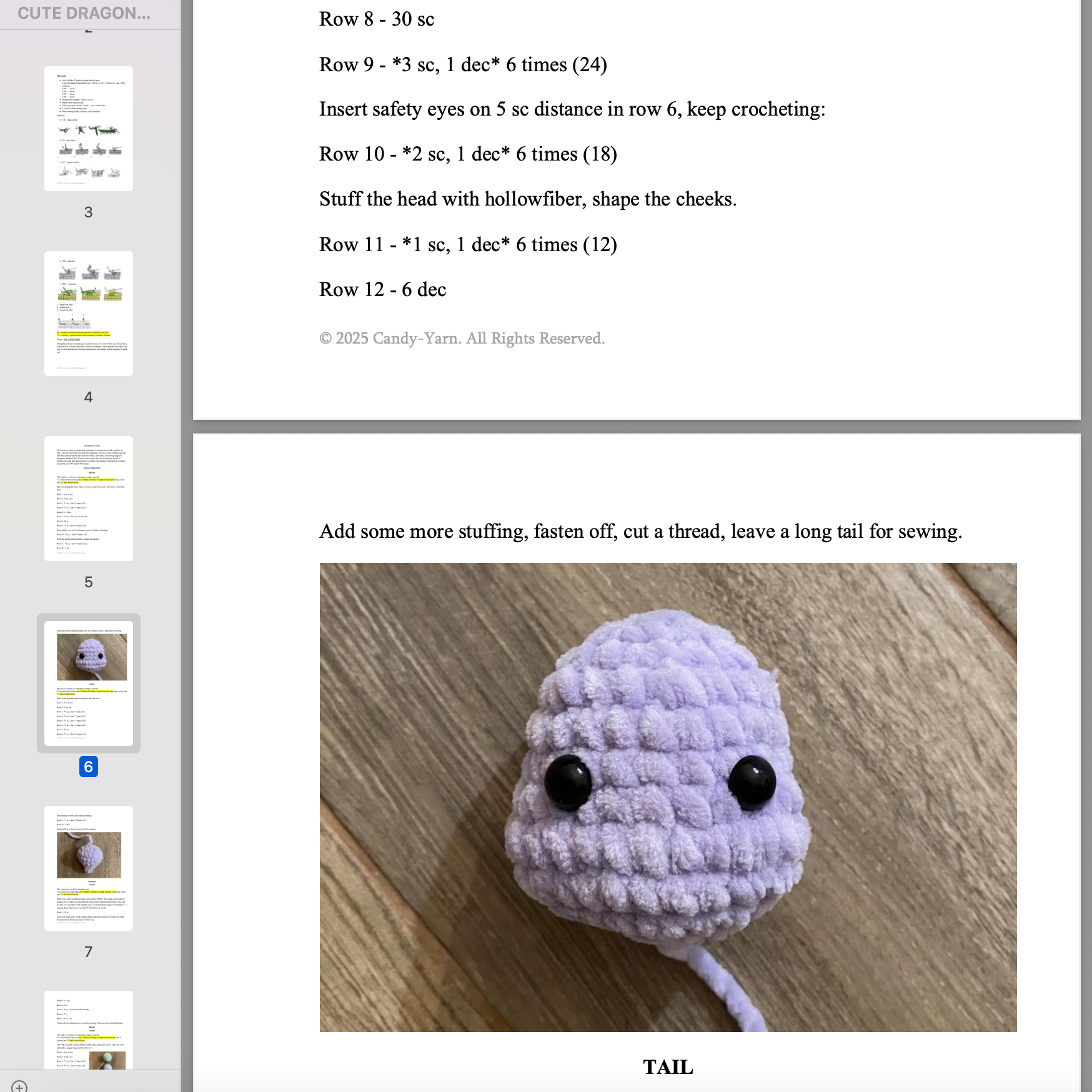 DRAGONS Crochet Pattern (skill level beginner)