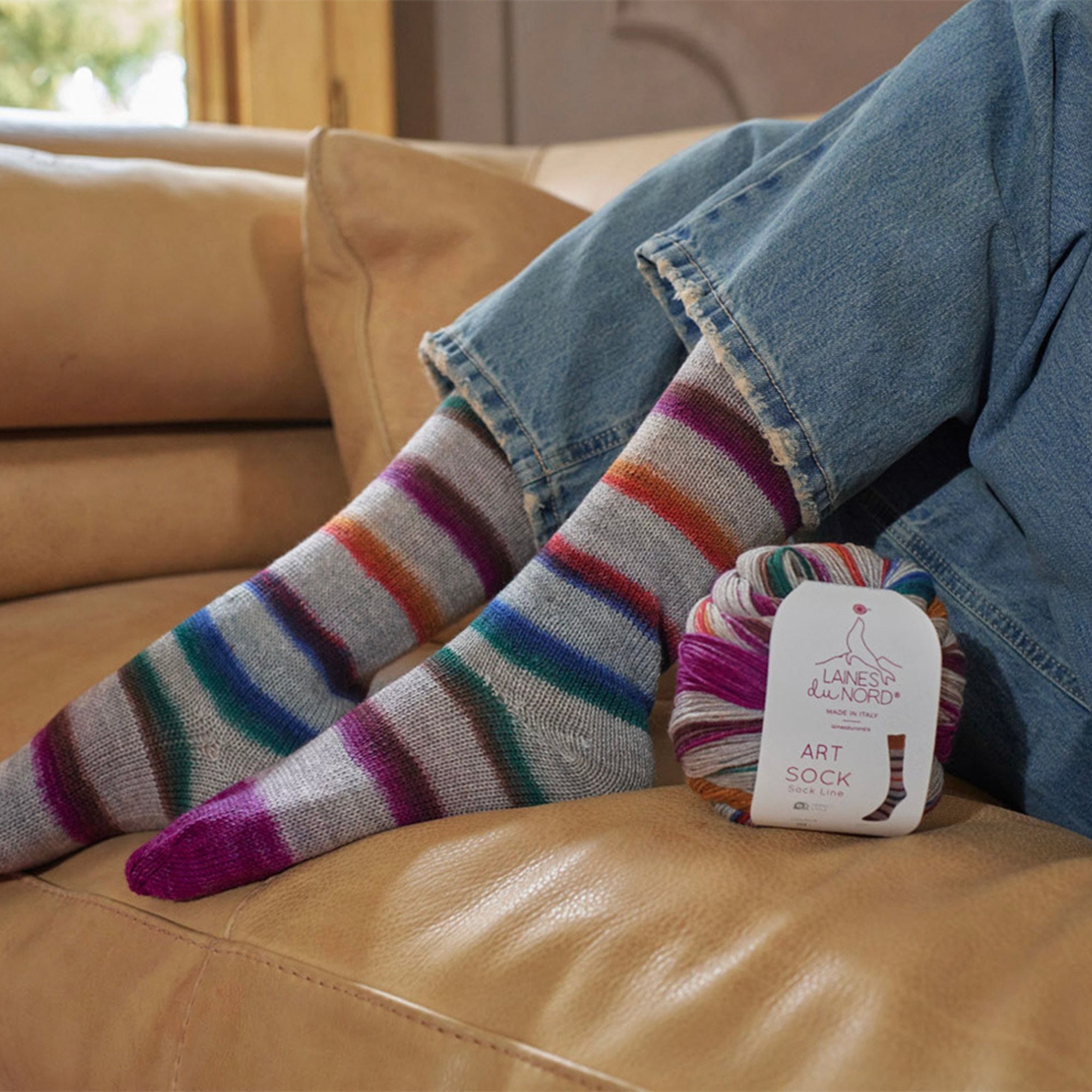 Laines du Nord Art Socks, 4 colors, 3.53 oz / 459 yds