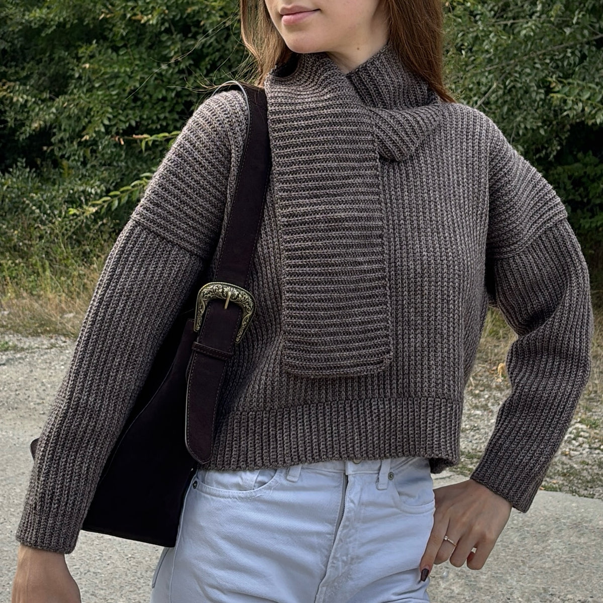 SCARF SWEATER Crochet Pattern (skill level intermediate)