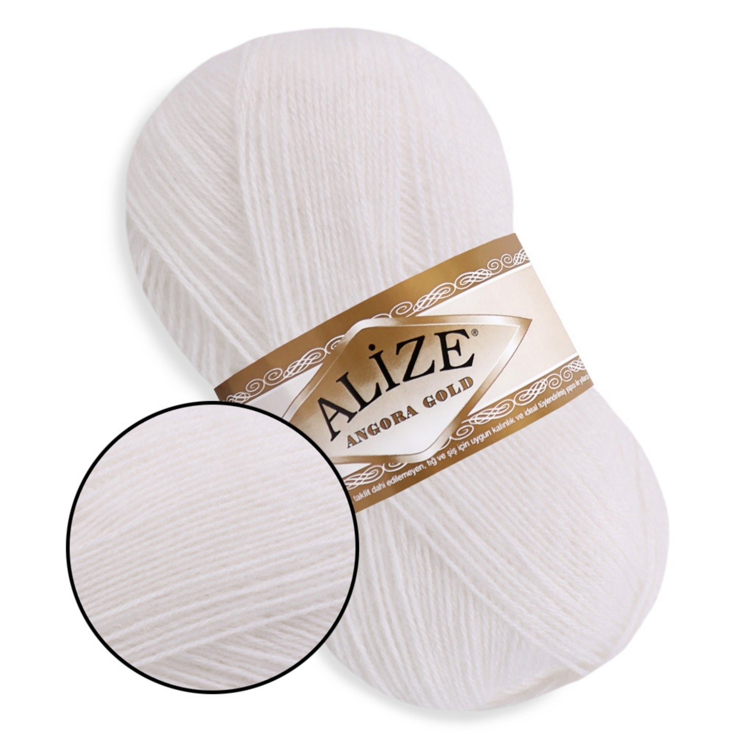 Alize Angora Gold, 56 colors, 3.53 oz / 601 yds