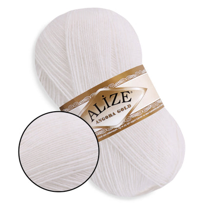 Alize Angora Gold, 56 colors, 3.53 oz / 601 yds