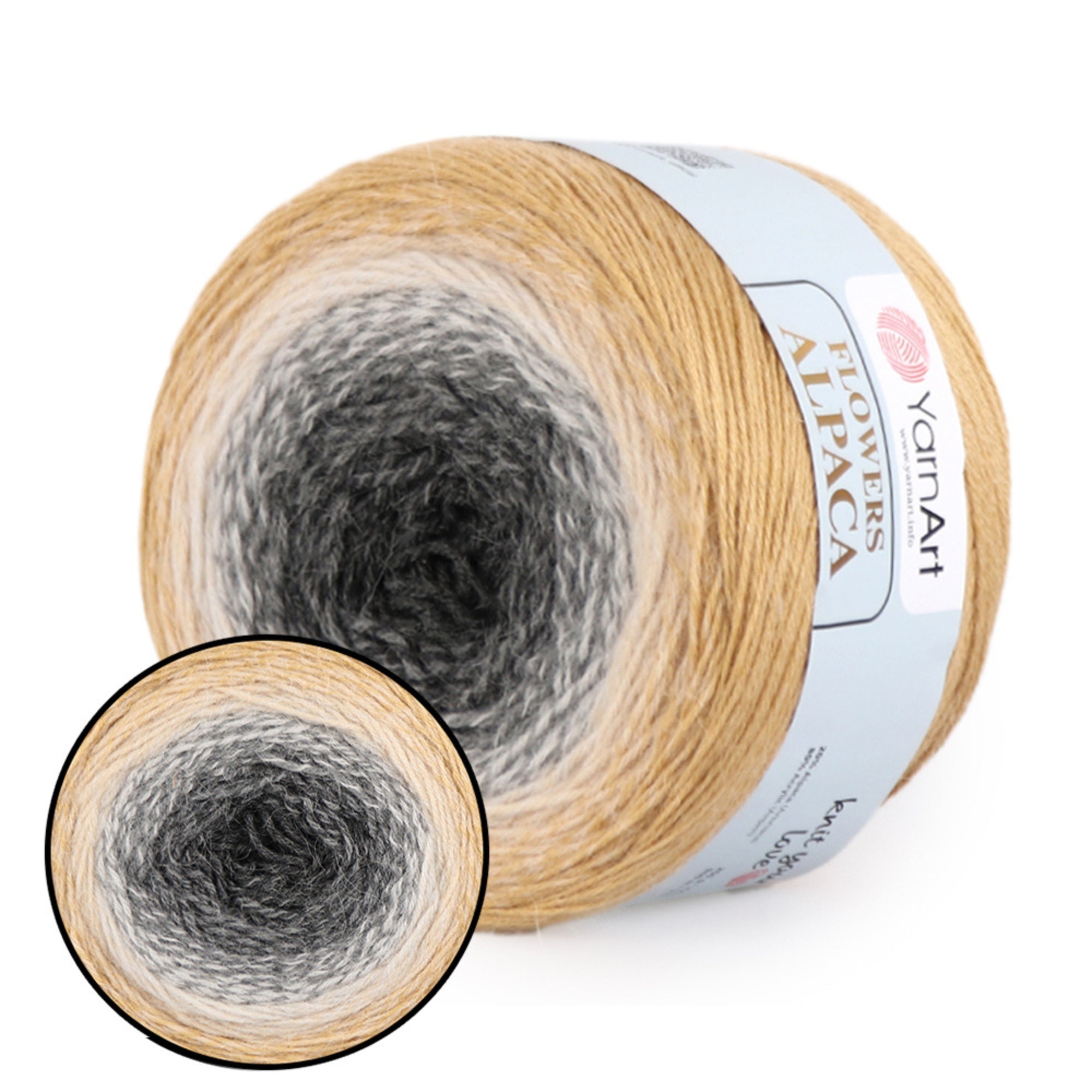 YarnArt Flowers Alpaca, 32 solors, 8.8 oz / 1028 yds