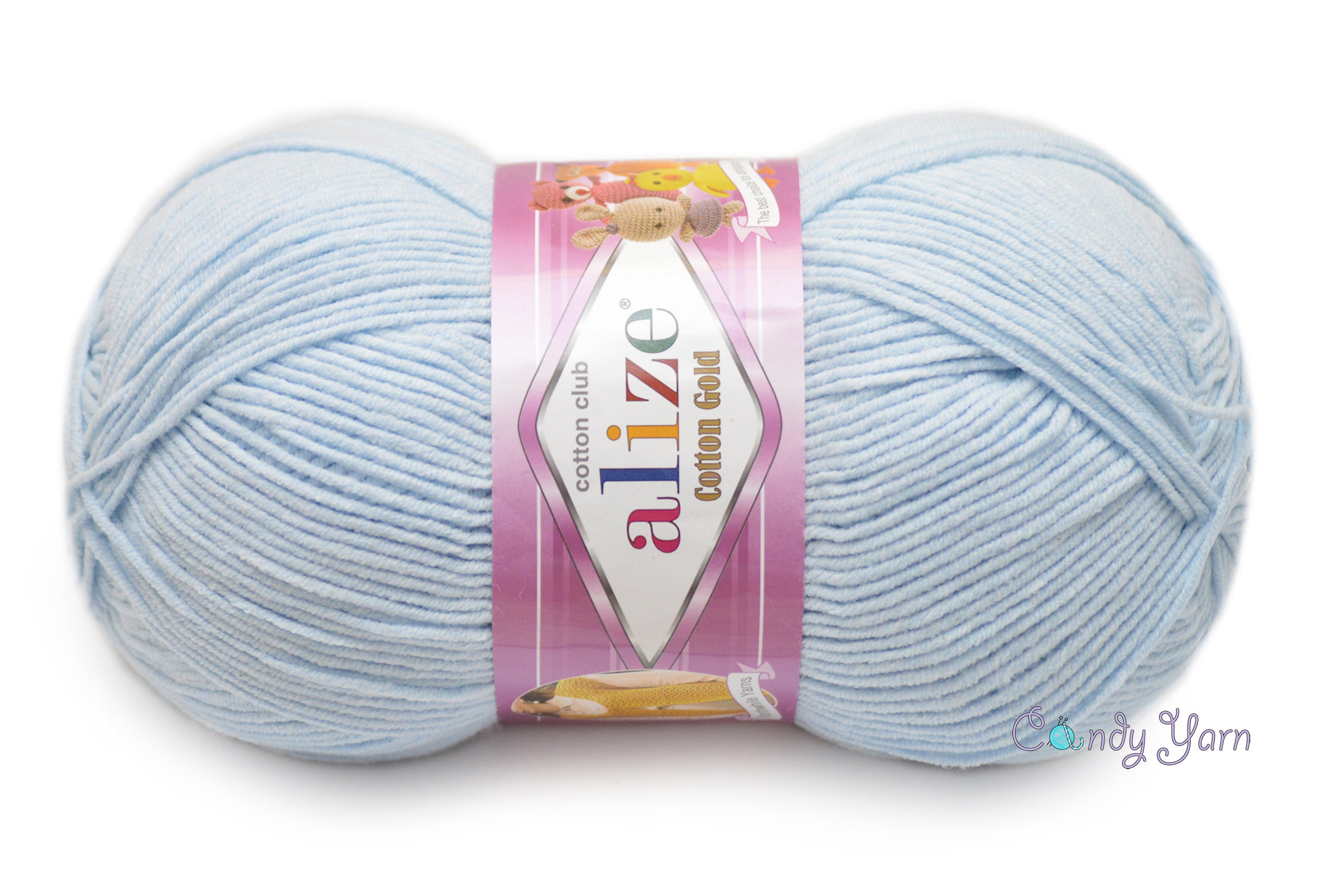 Alize Cotton Gold Yarn, 57 colors, 3.5 oz / 361 yds