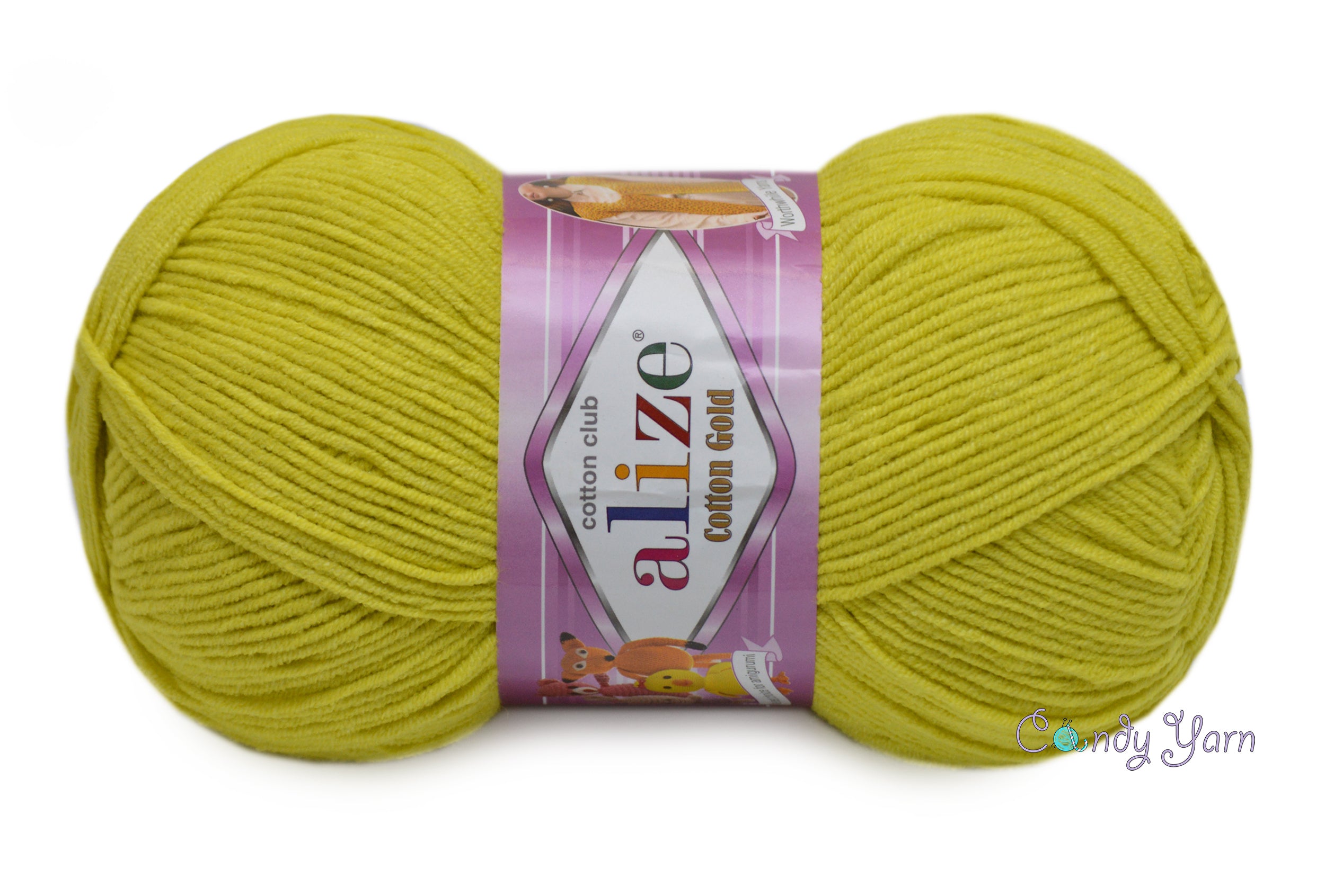 Alize Cotton Gold Yarn, 57 colors, 3.5 oz / 361 yds
