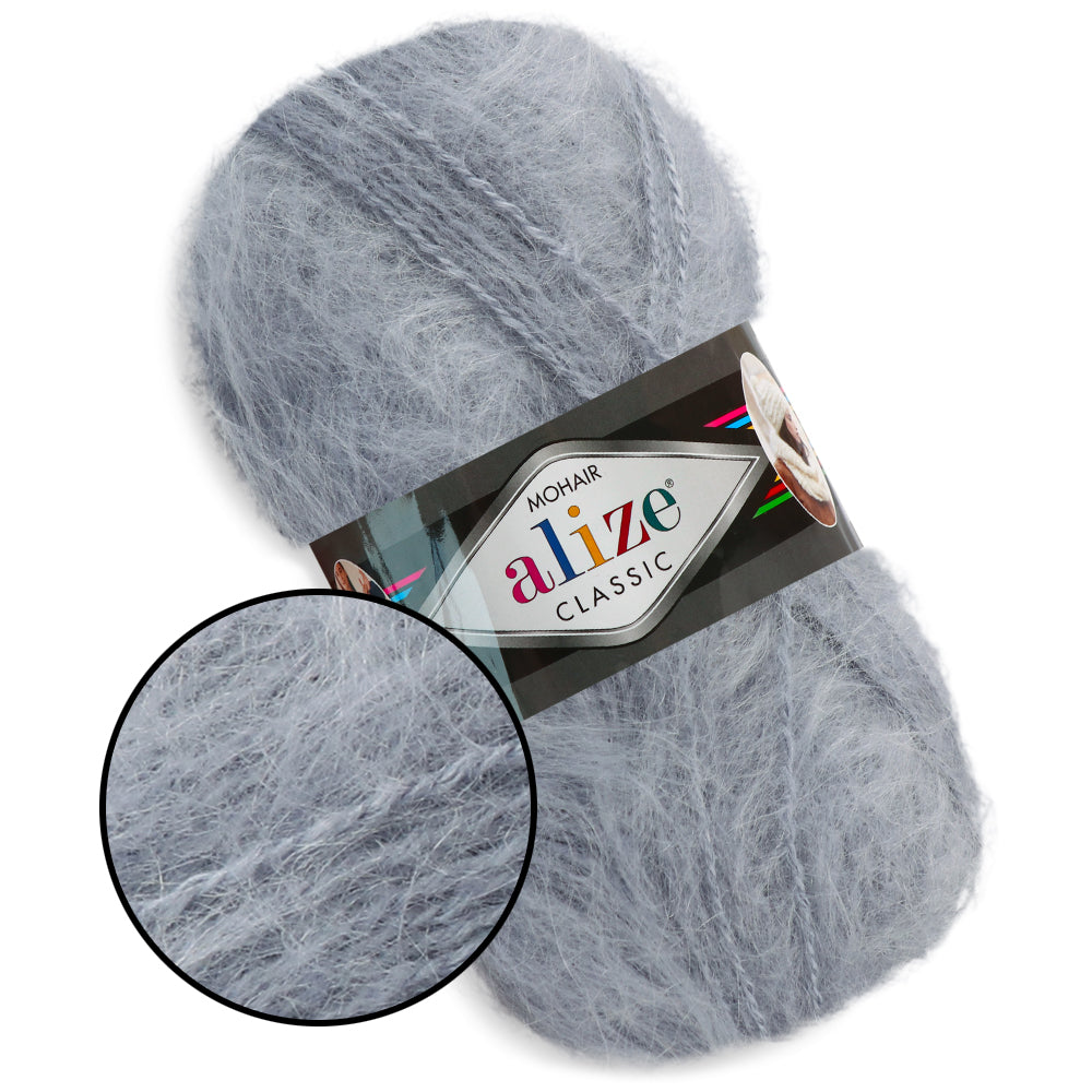 Alize Mohair Classic, 17 colors, 3.53 oz / 219 yds
