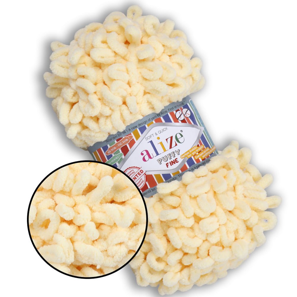 Alize Puffy Fine, 42 Colors, 3.5 oz / 15.3 yds